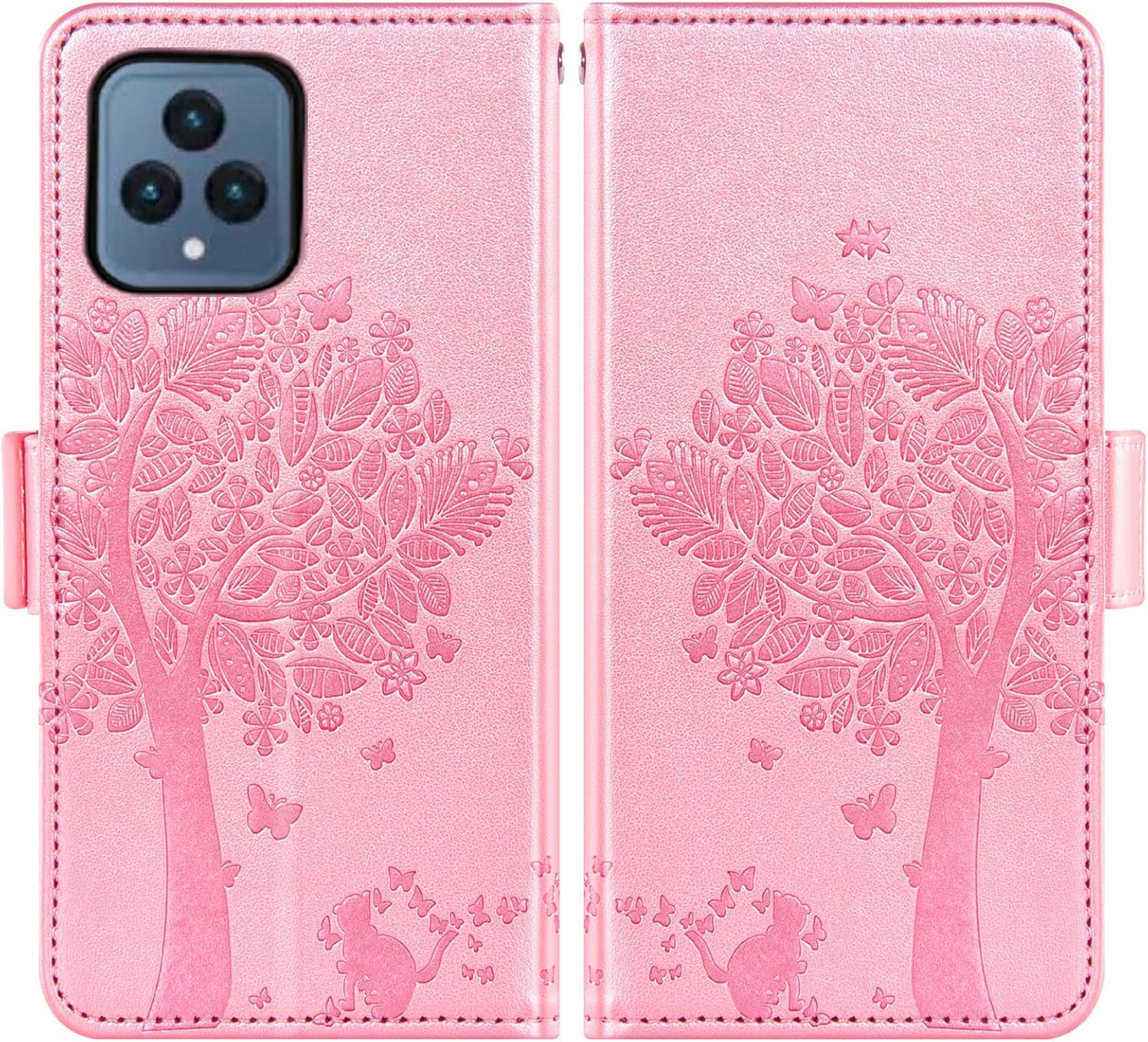 Asuwish Compatible con T-Mobile Revvl 6 5G 2022 – Funda tipo cartera de vidrio templado, protector de pantalla con tapa para Tmobile Revvl6 T Mobile