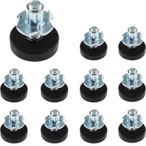 SQXBK 10 tornillos de nivelación de muebles, patas de nivelación ajustables M6 para silla de mesa, gabinete, patio, color negro SQXBK 10 tornillos de nivelación de muebles, patas de nivelación ajustables M6 para silla de mesa, gabinete, patio, color negro