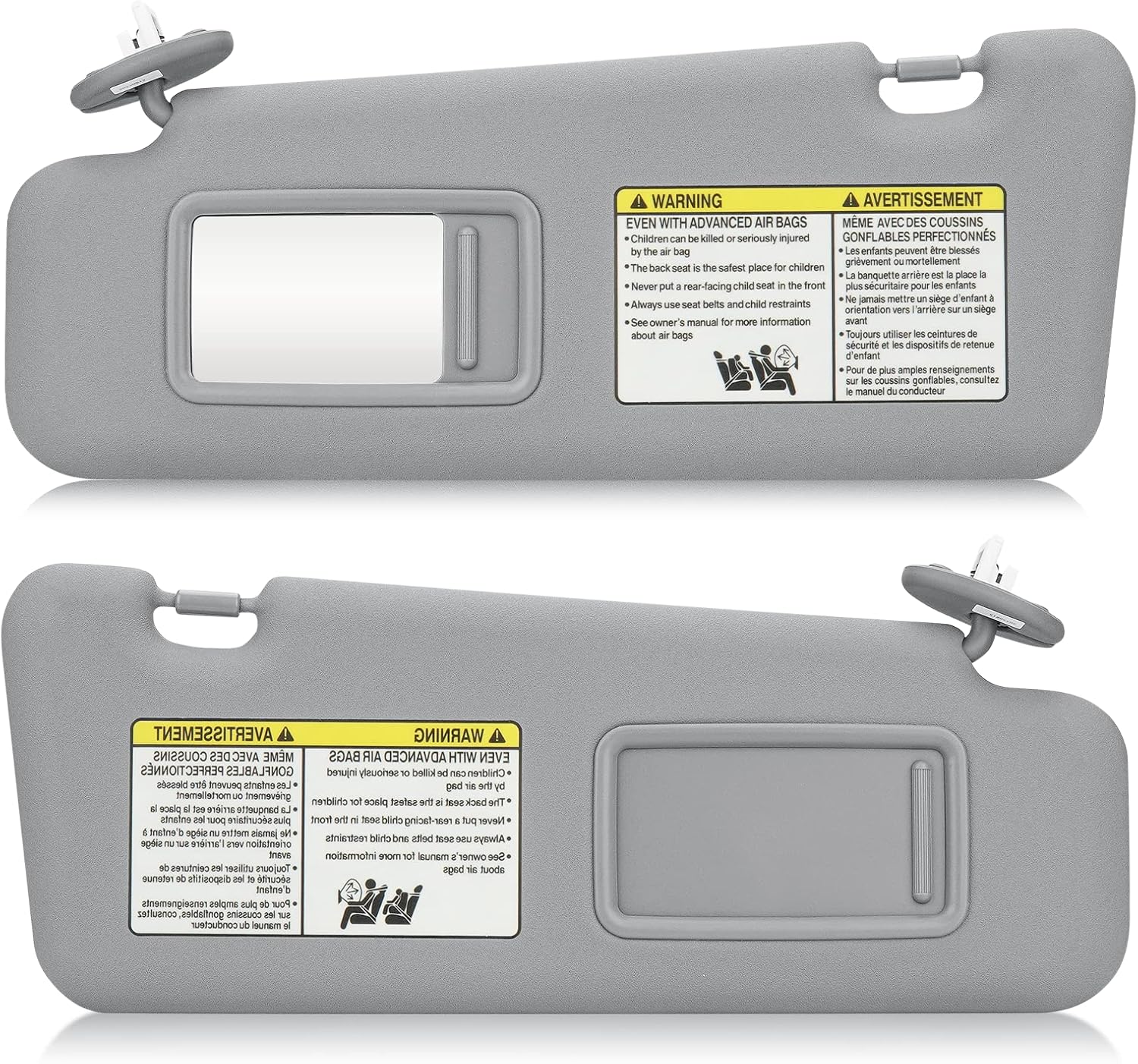 Visera solar para el lado izquierdo del conductor y del pasajero derecho con luz para Toyota Highlander 2008 2009 2010 2011 2012 2013, reemplazo