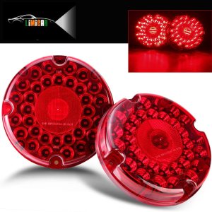 LIMICAR Luces de remolque redondas de 7 pulgadas, 36 luces LED rojas de tránsito, kit de luces LED para remolque, luz trasera de freno y giro con LIMICAR Luces de remolque redondas de 7 pulgadas, 36 luces LED rojas de tránsito, kit de luces LED para remolque, luz trasera de freno y giro con