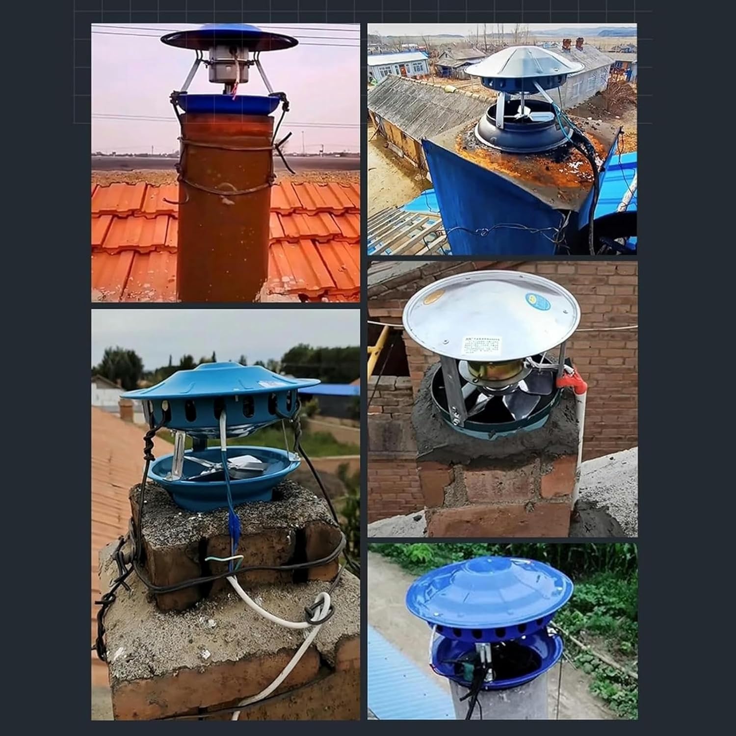 Ventilador de chimenea, evacuador de humo de chimenea de 120 W, ventilador de chimenea para estufa de leña, quemador de troncos, chimenea,