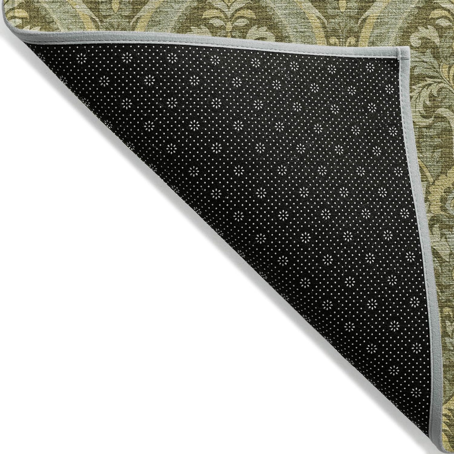 Chantille ACN572 – Alfombra verde de 2 pies 6 pulgadas x 3 pies 10 pulgadas, resistente a las manchas, lavable a máquina, no se desprende, para
