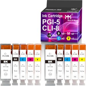 MM MUCH & MORE Cartucho de tinta compatible PGI5 CLI8 de repuesto para Canon PGI-5 CLI-8 PGI 5 CLI 8 utilizado para PIXMA iP3300 iP4200 iP4300 MM MUCH & MORE Cartucho de tinta compatible PGI5 CLI8 de repuesto para Canon PGI-5 CLI-8 PGI 5 CLI 8 utilizado para PIXMA iP3300 iP4200 iP4300