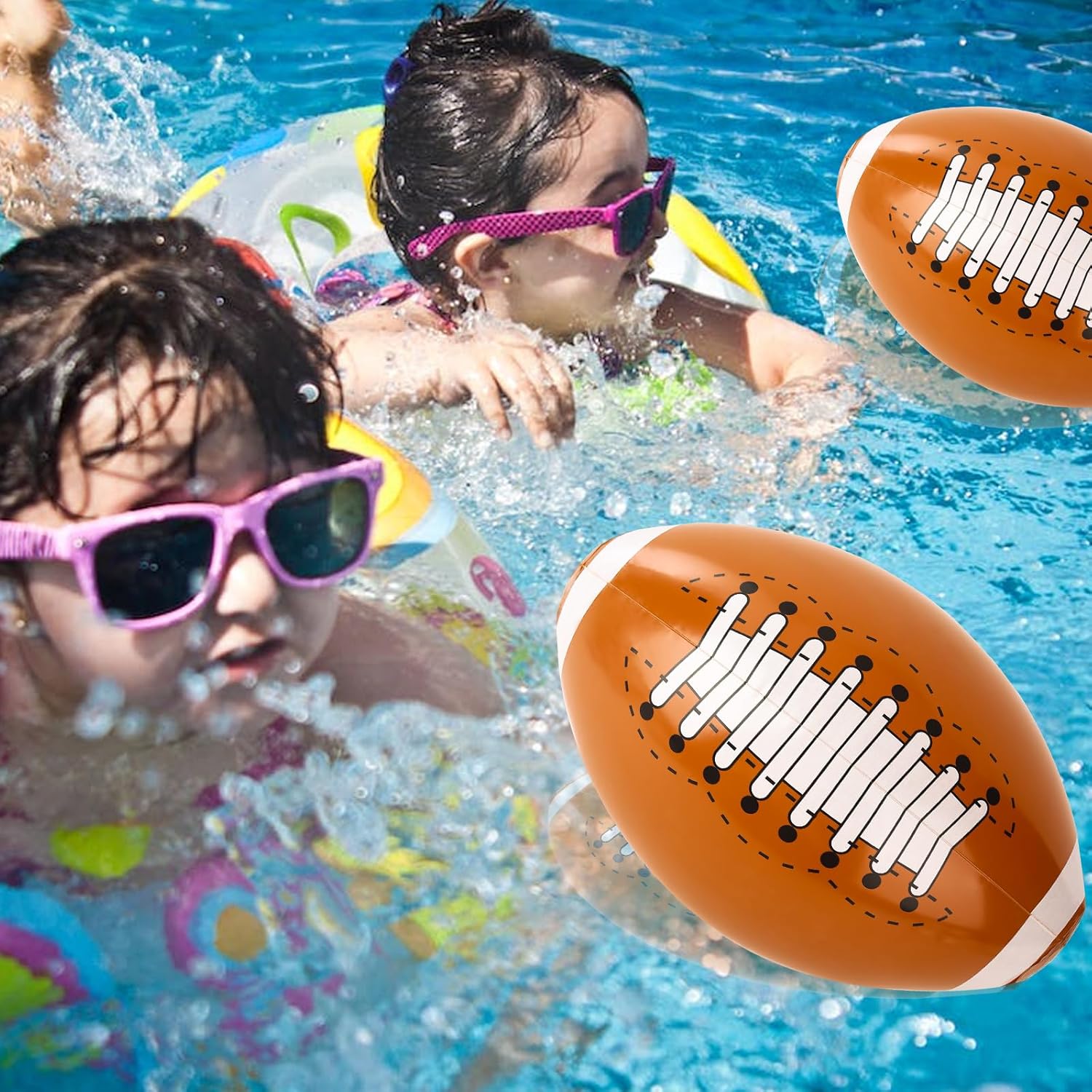 AMOR PRESENT 3 pelotas de fútbol inflables, 12 pulgadas, pelotas de playa al aire libre para niños, regalos de fiesta de playa, suministros de
