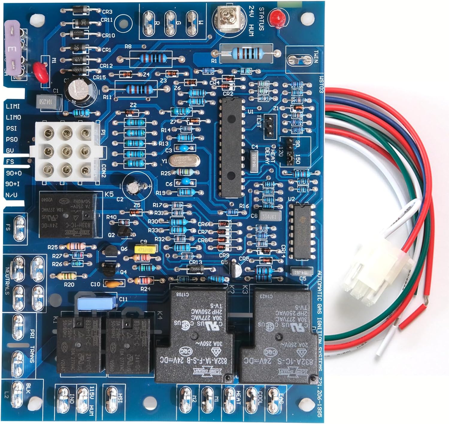 Placa de circuito de control B18099-13, compatible con placa de circuito de control de horno Goodman B18099-06, B18099-08, B18099-10, B18099-13