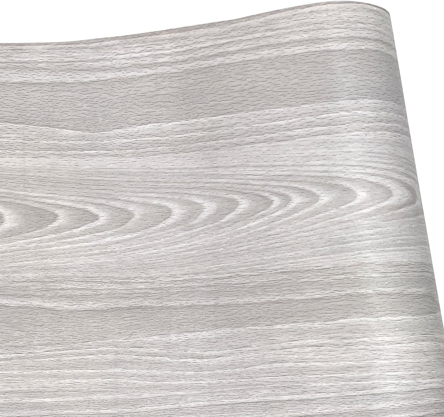 Rollo de papel tapiz de 14.8 pies de grano de madera gris claro para estante y cajón de 17.7 x 177 pulgadas, PVC autoadhesivo, decoración de Navidad