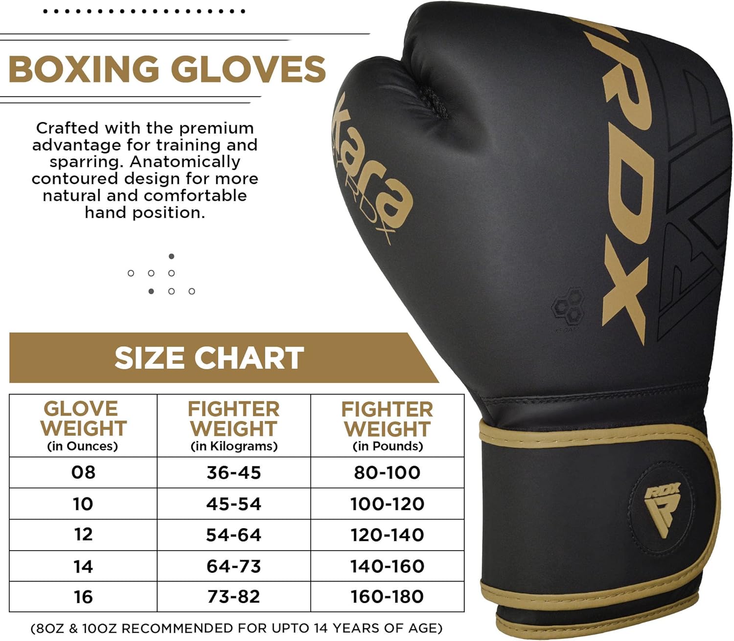 RDX Juego de almohadillas y guantes de boxeo, Maya Hide Leather Kara Hook and Jab – Guantes de boxeo curvados con guantes de boxeo para MMA, Muay