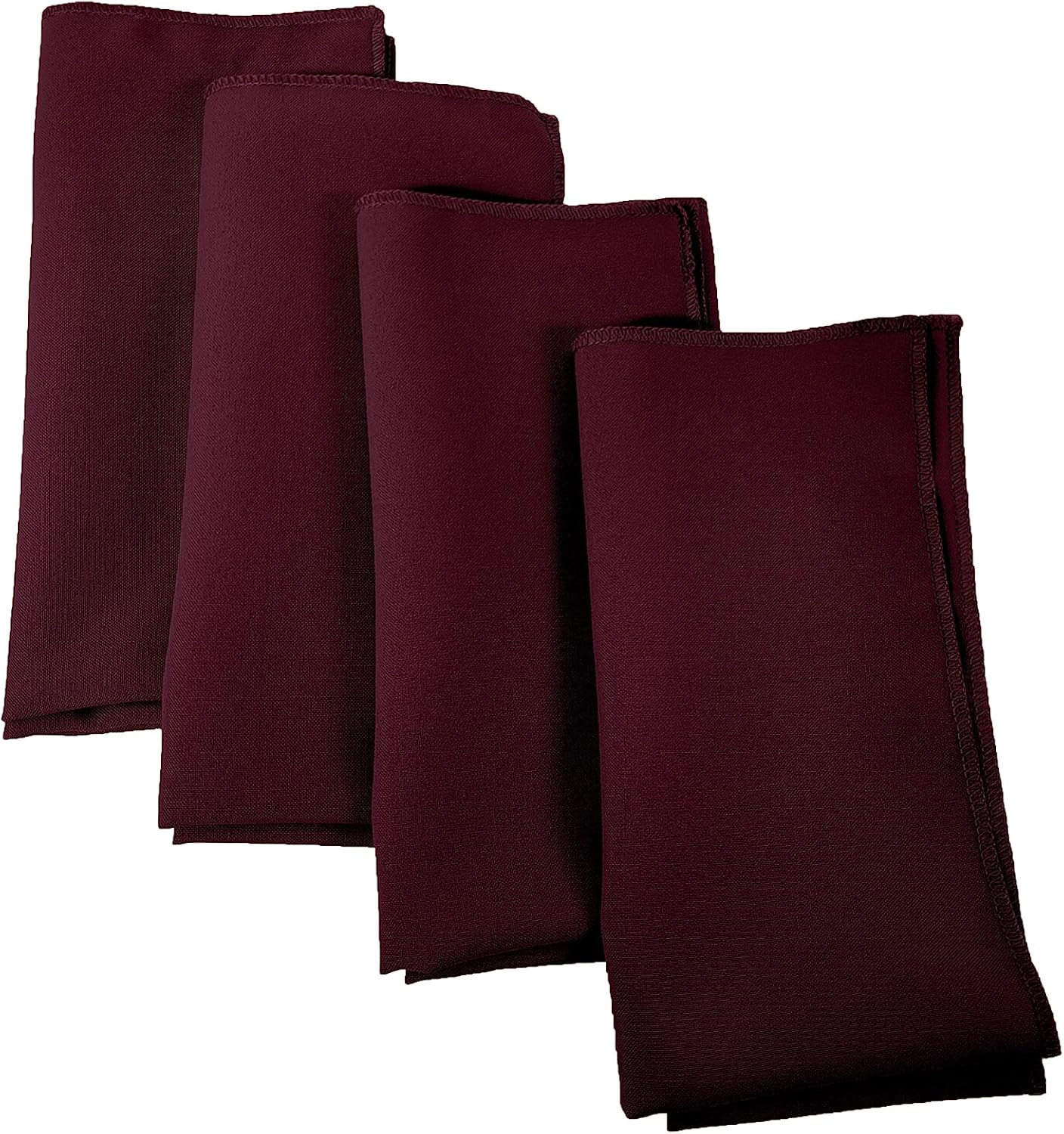 LA Linen Paquete de 4 servilletas de mezcla de polietileno, servilletas de tela suave, lavables y reutilizables, resistentes a las manchas y a las