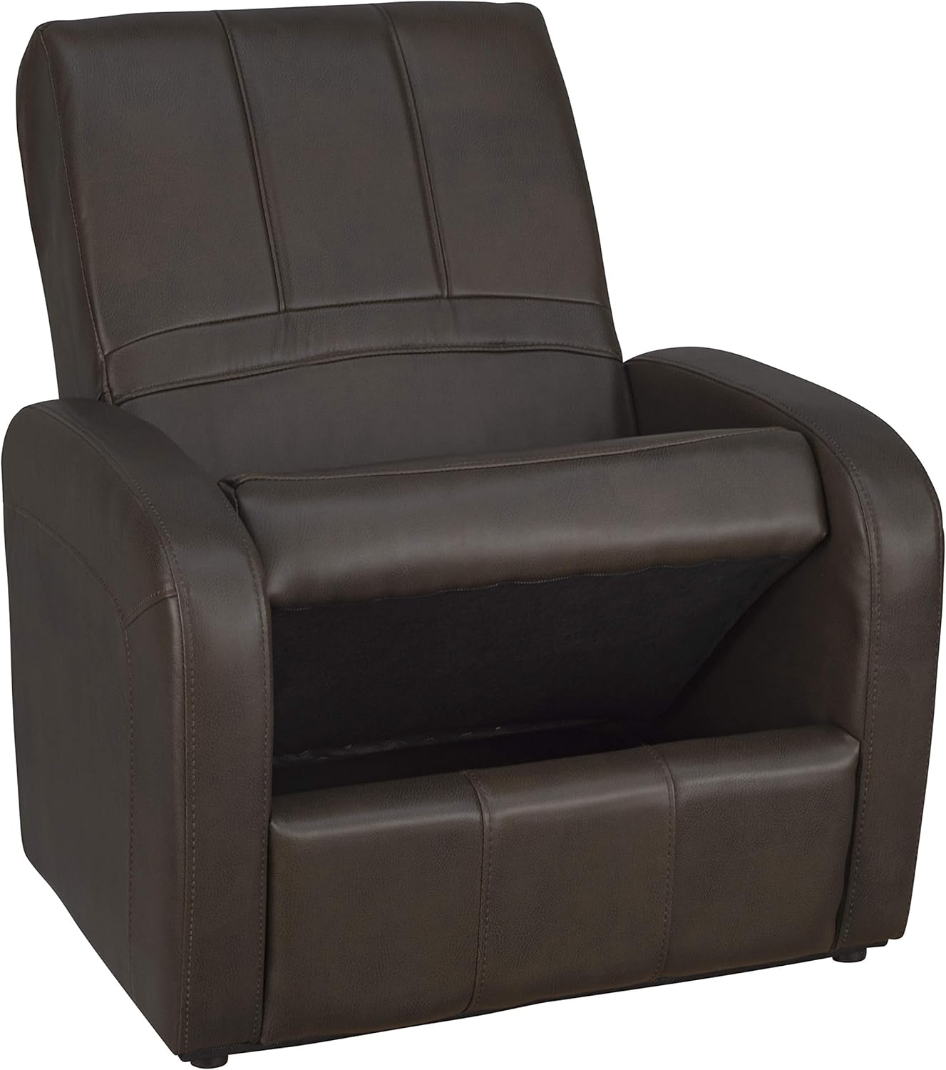 RecPro Charles RV – Silla otomana para juegos  Almacenamiento integrado  Muebles RV  Ideal para adolescentes  Castaño