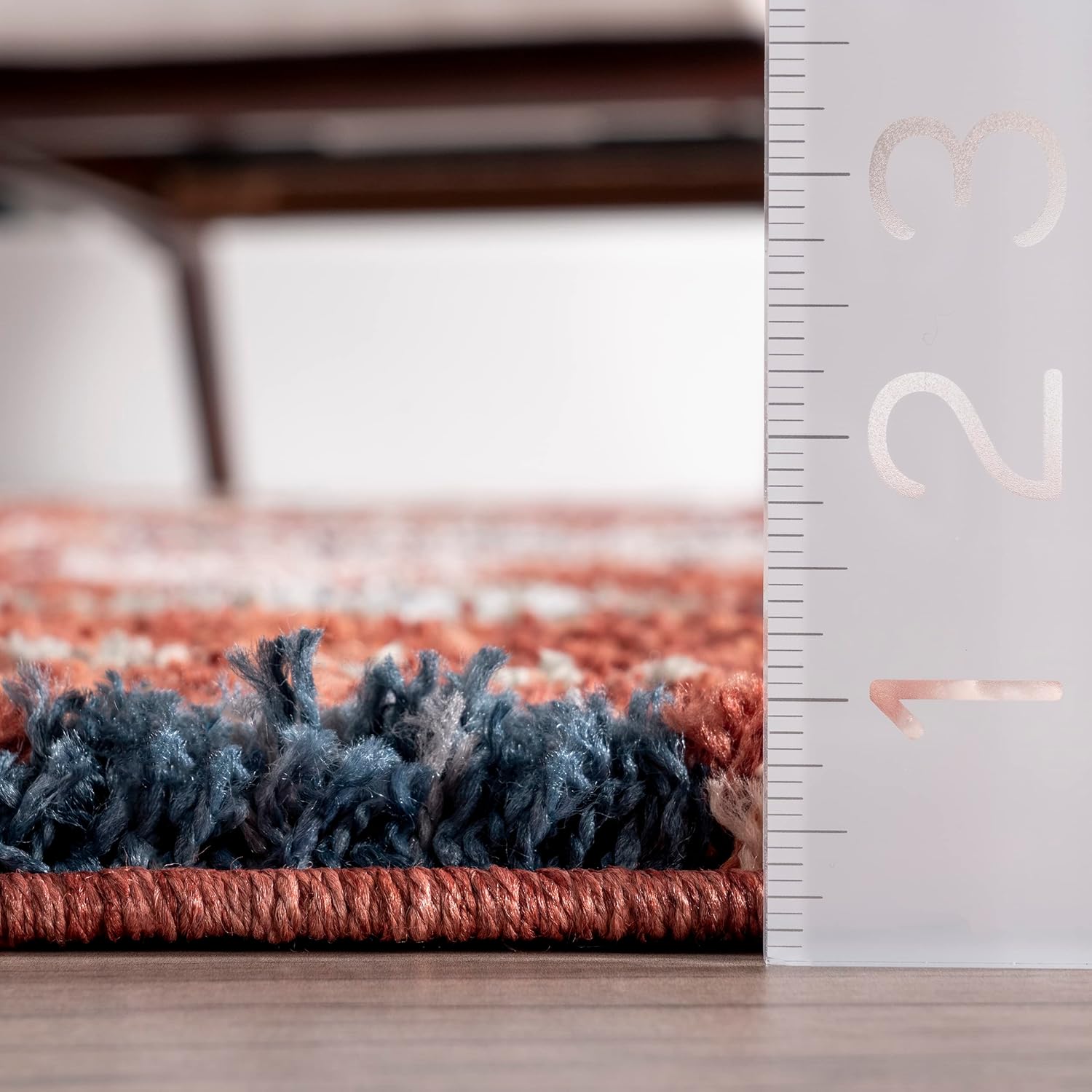 nuLOOM Rosemarie – Alfombra bohemia suave con borlas, 4 x 6, color rojo