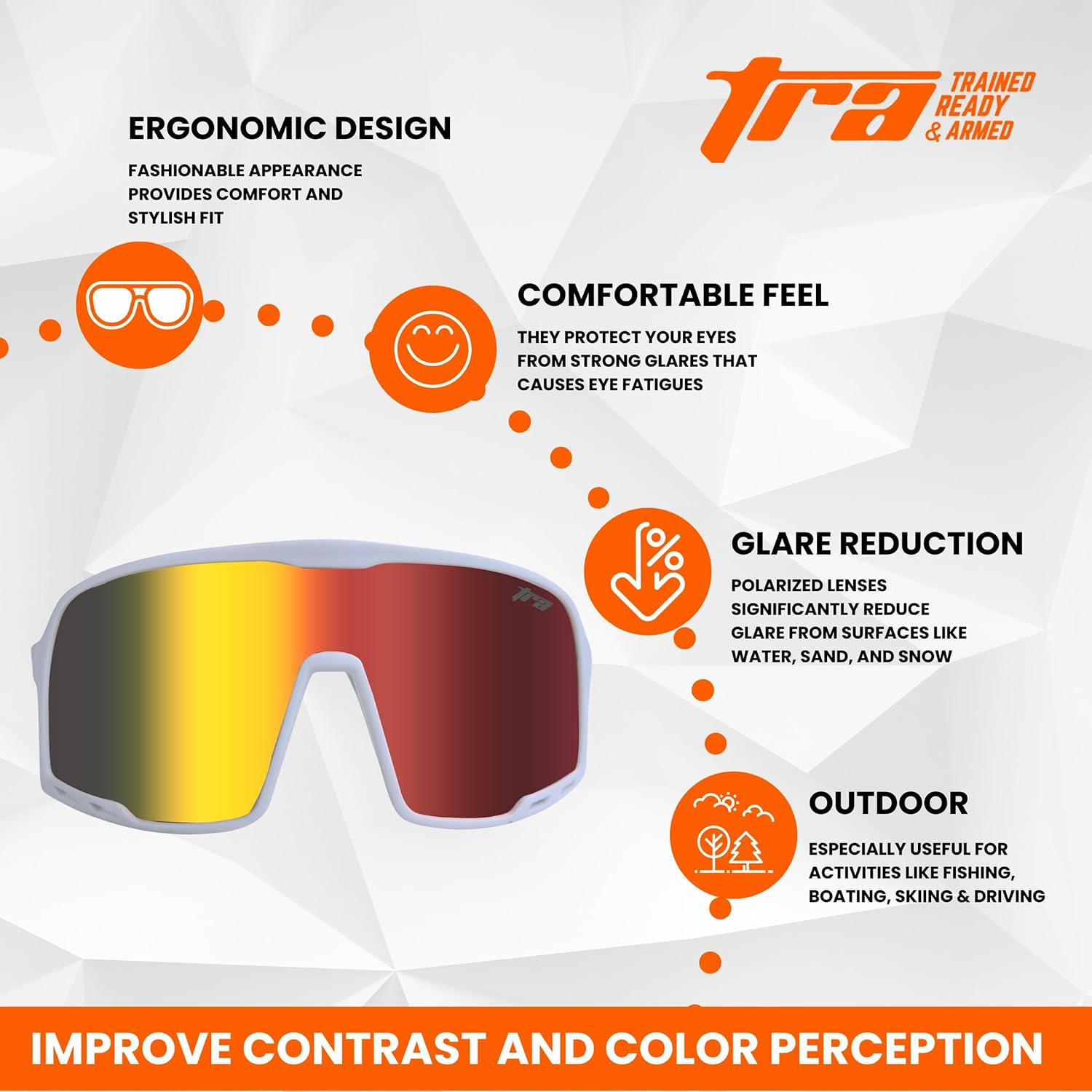 Gafas de sol de béisbol para adultos, UV400, gafas de sol geniales para correr, fútbol, ciclismo, gafas deportivas + funda