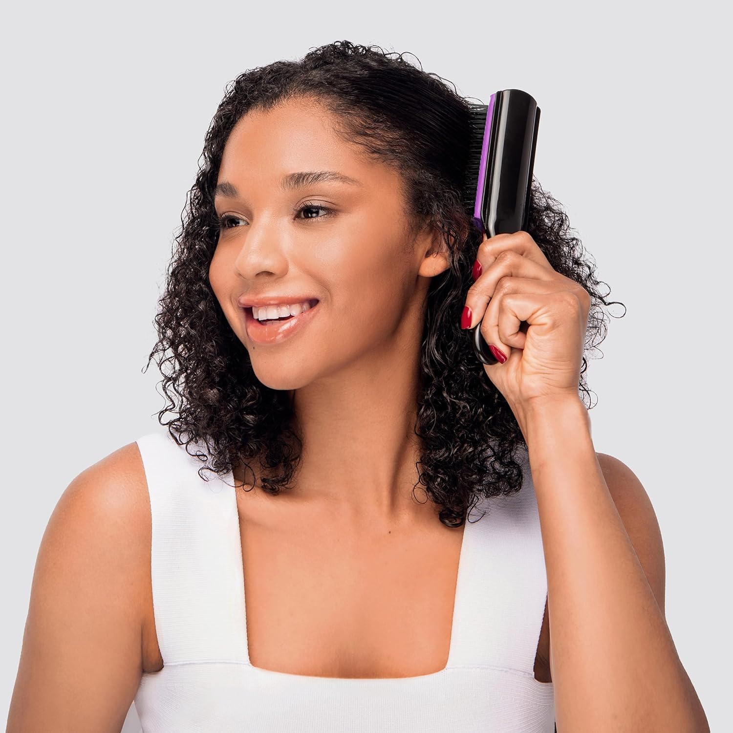 Diane Cepillo de pelo de nailon para desenredar, separar, dar forma y definir el cabello húmedo grueso o rizado, se desliza a través de los enredos
