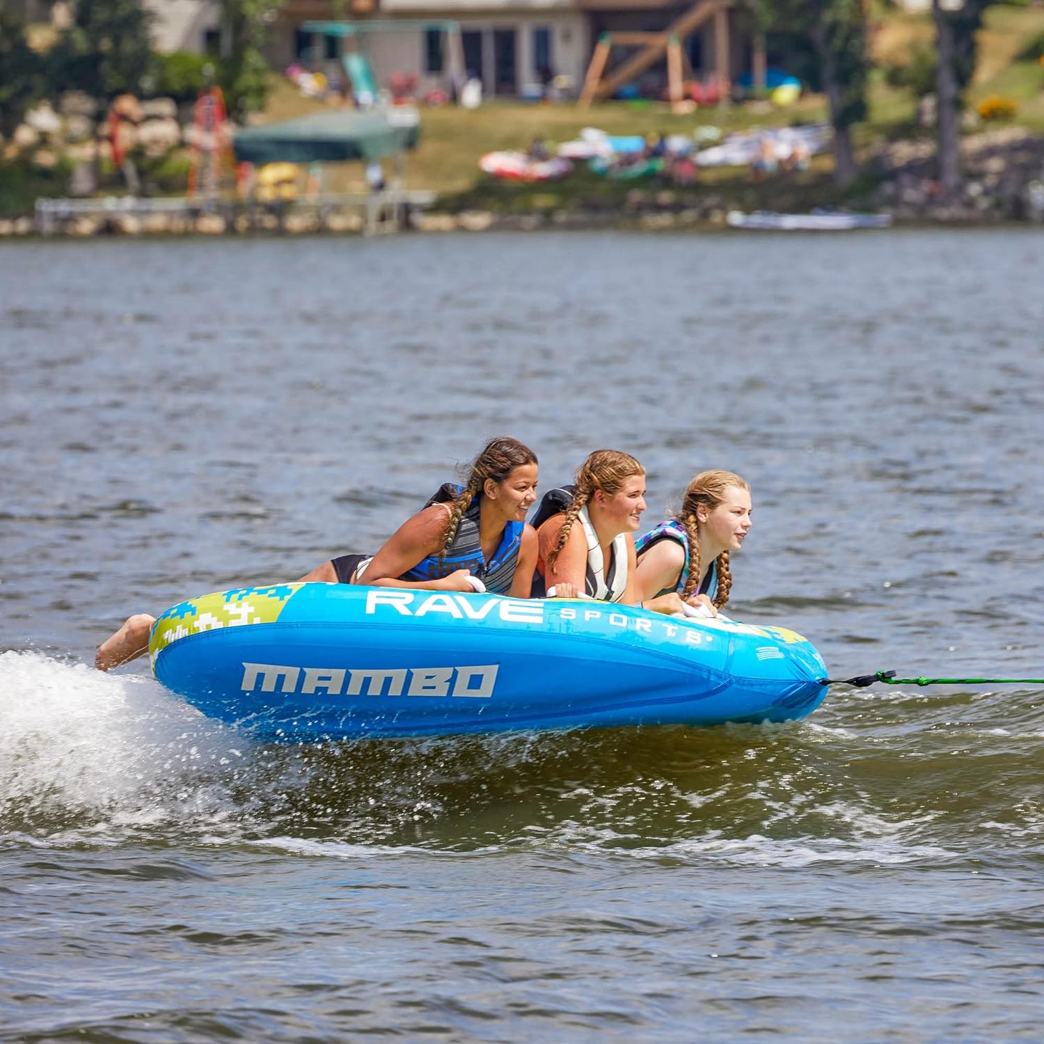 RAVE Sports Mambo Boat Tubo remolcable – Tubo inflable para 1-3 jinetes
