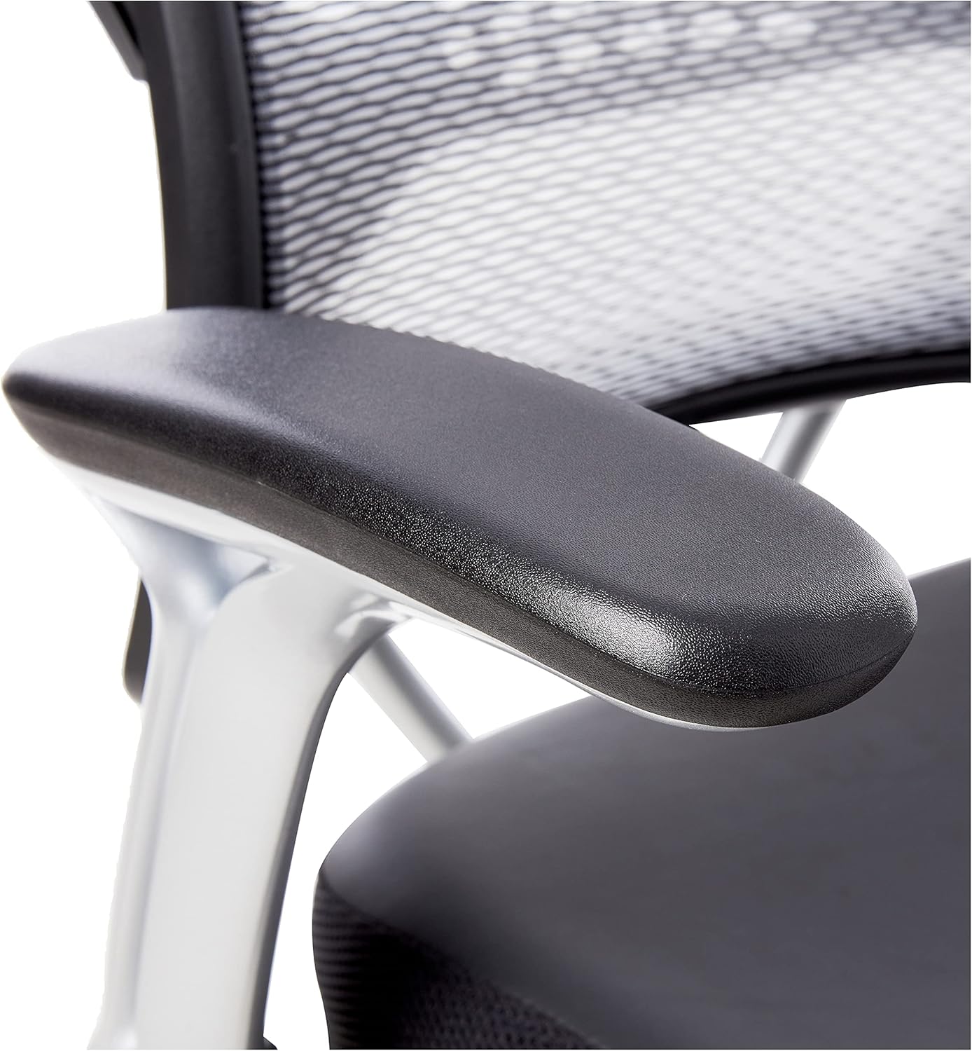 Avenue 6Office Star 67-e36N61r52-to-1Synchro Luz Professional Airgrid parte posterior y revestimiento negro silla de ejecutivo Eco Asiento de piel