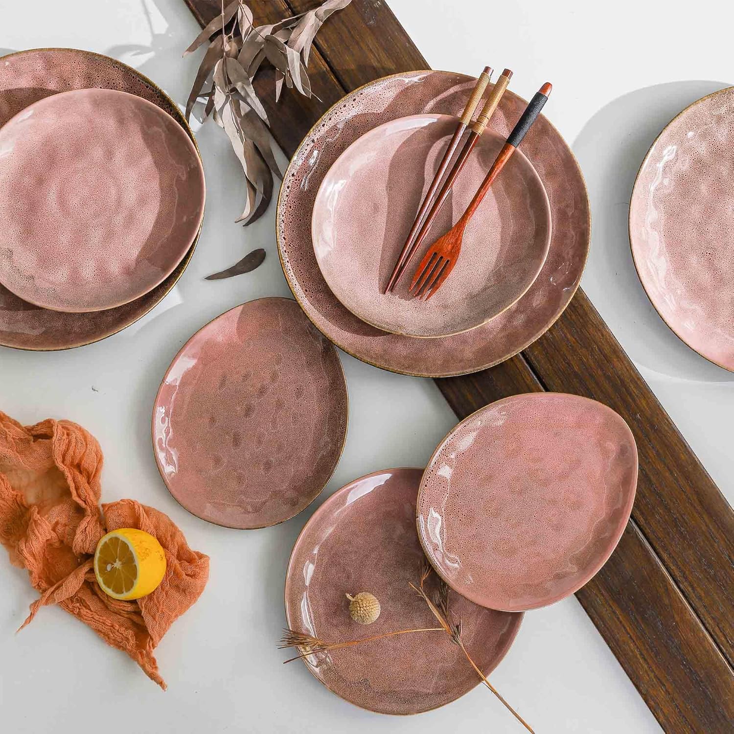 UNICASA Aperitivo pequeño, platos de ensalada, postre de cerámica, platos para aperitivos, platos de cocina de cerámica, platos para tartas de boda,
