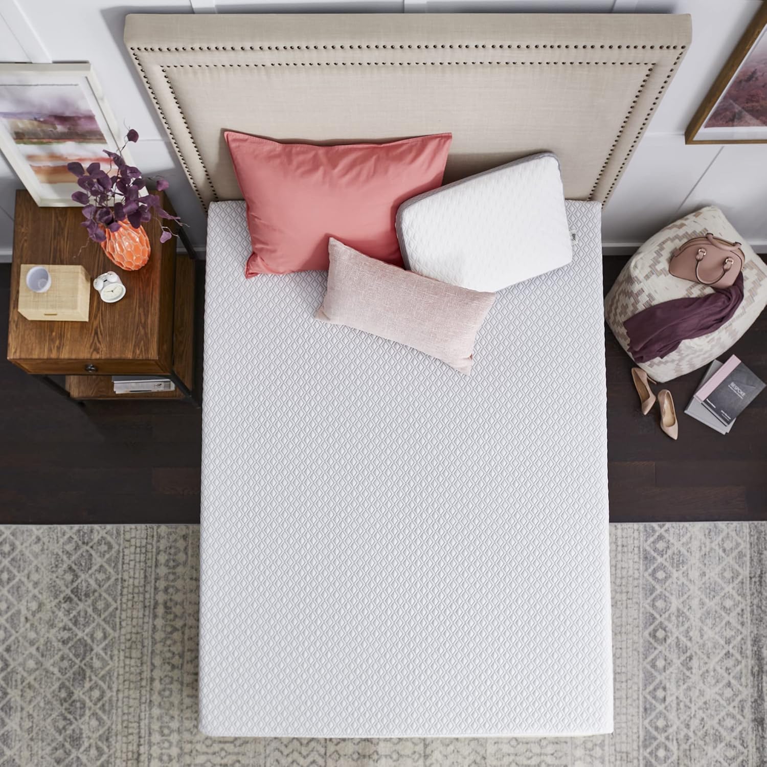 Sealy Cool & Clean – Cama de espuma viscoelástica de 8 pulgadas, tamaño individual XL, color blanco