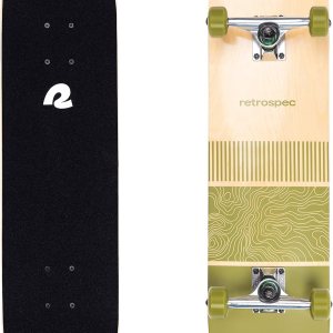 Retrospec Alameda Skateboard Complete Cubierta de madera de arce canadiense con camiones de aleación de aluminio de 5.5 pulgadas para Retrospec Alameda Skateboard Complete Cubierta de madera de arce canadiense con camiones de aleación de aluminio de 5.5 pulgadas para