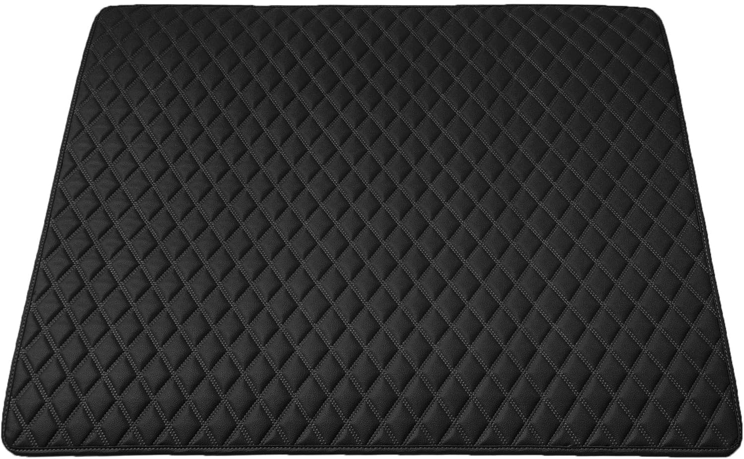 FH Group Deluxe, piel sintética, patrón de diamante, forro de carga de 32 pulgadas, abeto universal para automóviles, camiones y SUV (negro) F16501