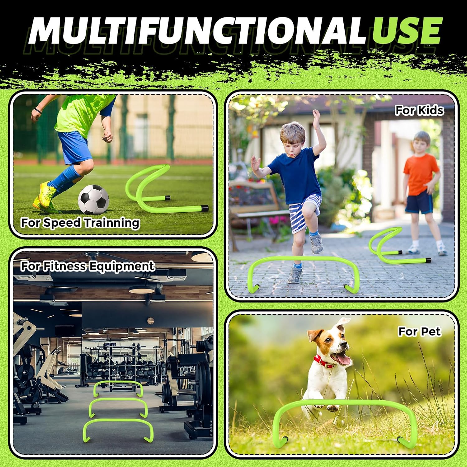 18 unidades de entrenamiento de velocidad de 6 pulgadas, obstáculos de entrenamiento de agilidad, obstáculos de entrenamiento duradero, agilidad