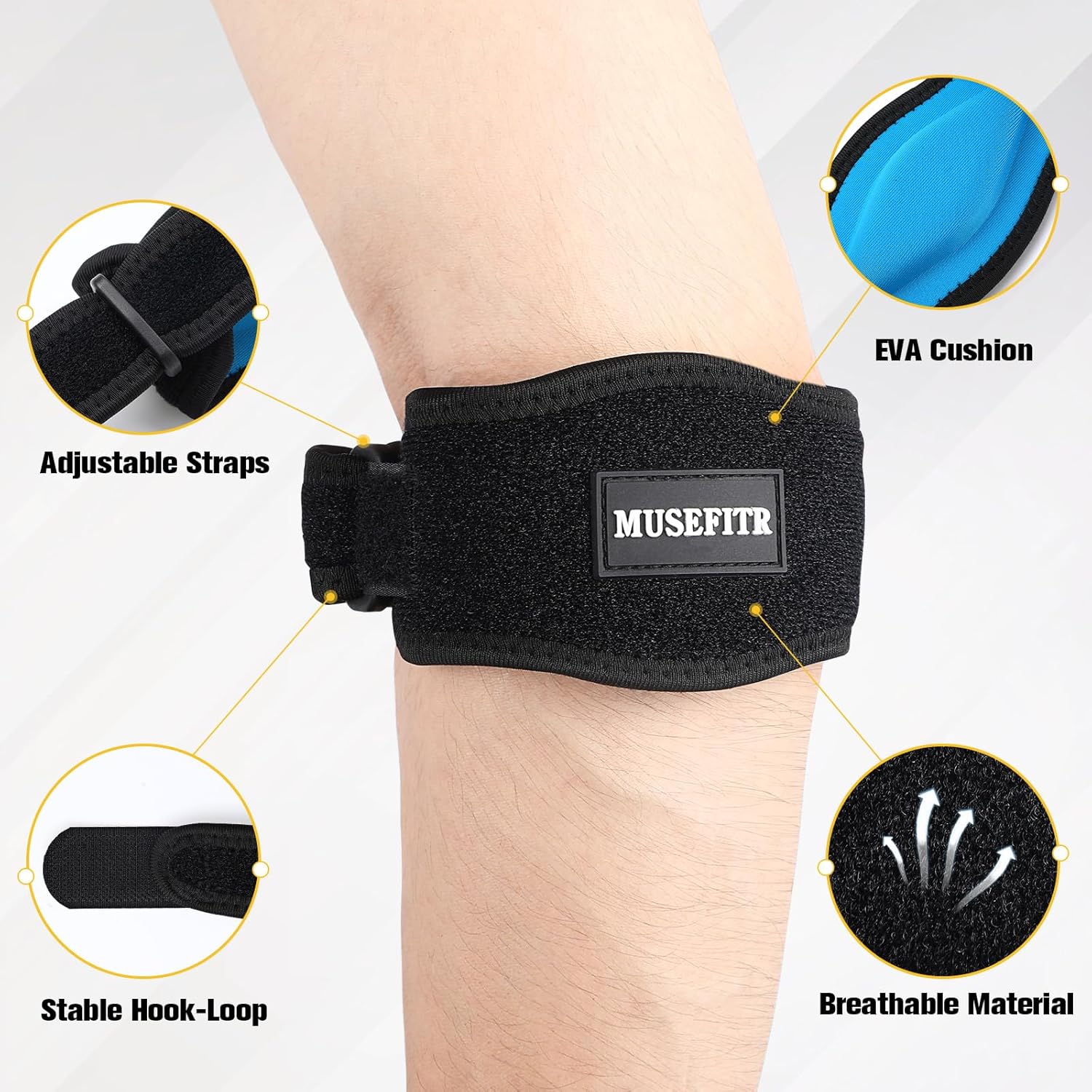 Paquete de 2 coderas para tendinitis y codo de tenista, soporte de codo para mujeres y hombres, alivio del dolor de codo y recuperación, color rojo