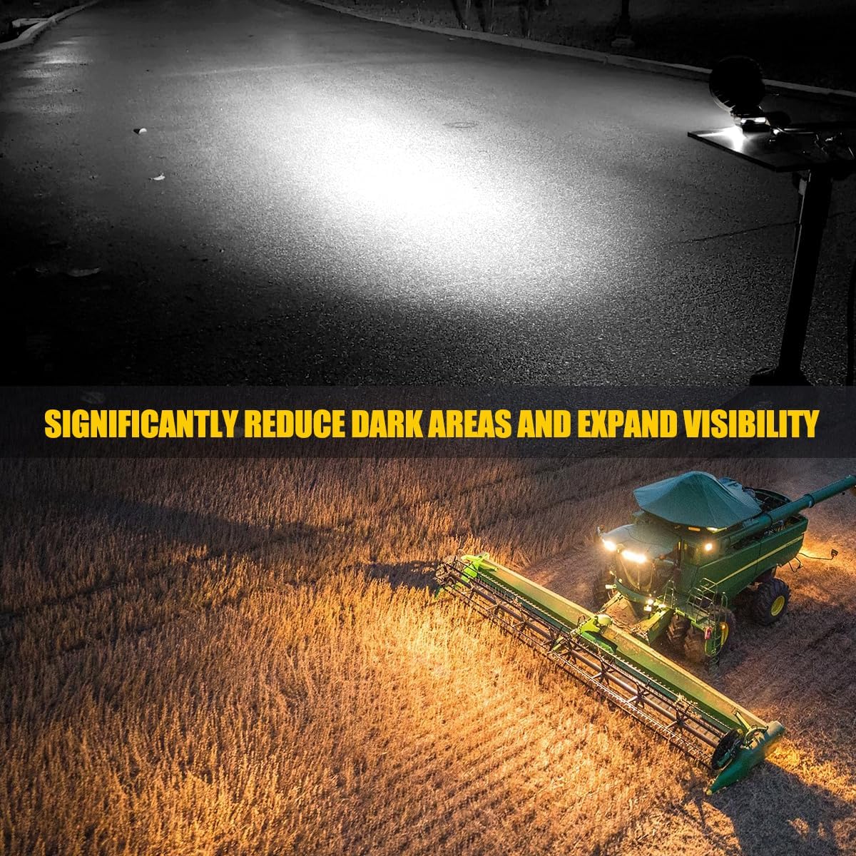 Adzoon Luces LED para tractor, 2 unidades de 4 pulgadas de inundación de 12 V, luces LED cuadradas de trabajo de conducción para camión, equipo,