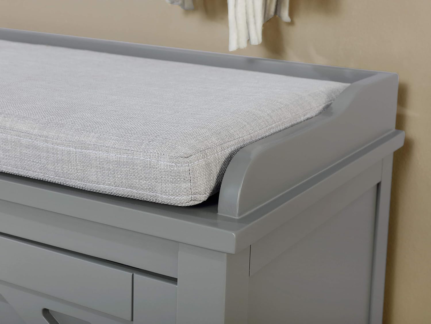 Alaterre Furniture Coventry – Banco de almacenamiento de madera con cojín, 45 pulgadas de ancho, color gris