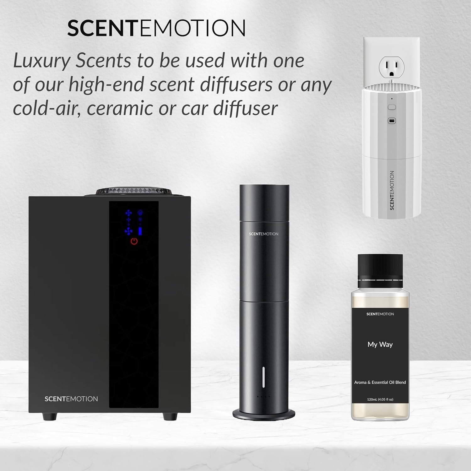 Hotel Scents My Way – Aceite esencial para difusores de 4.1 fl oz, limón, sándalo reconfortante, madera de cedro cálida e iris, mezclas de aceites
