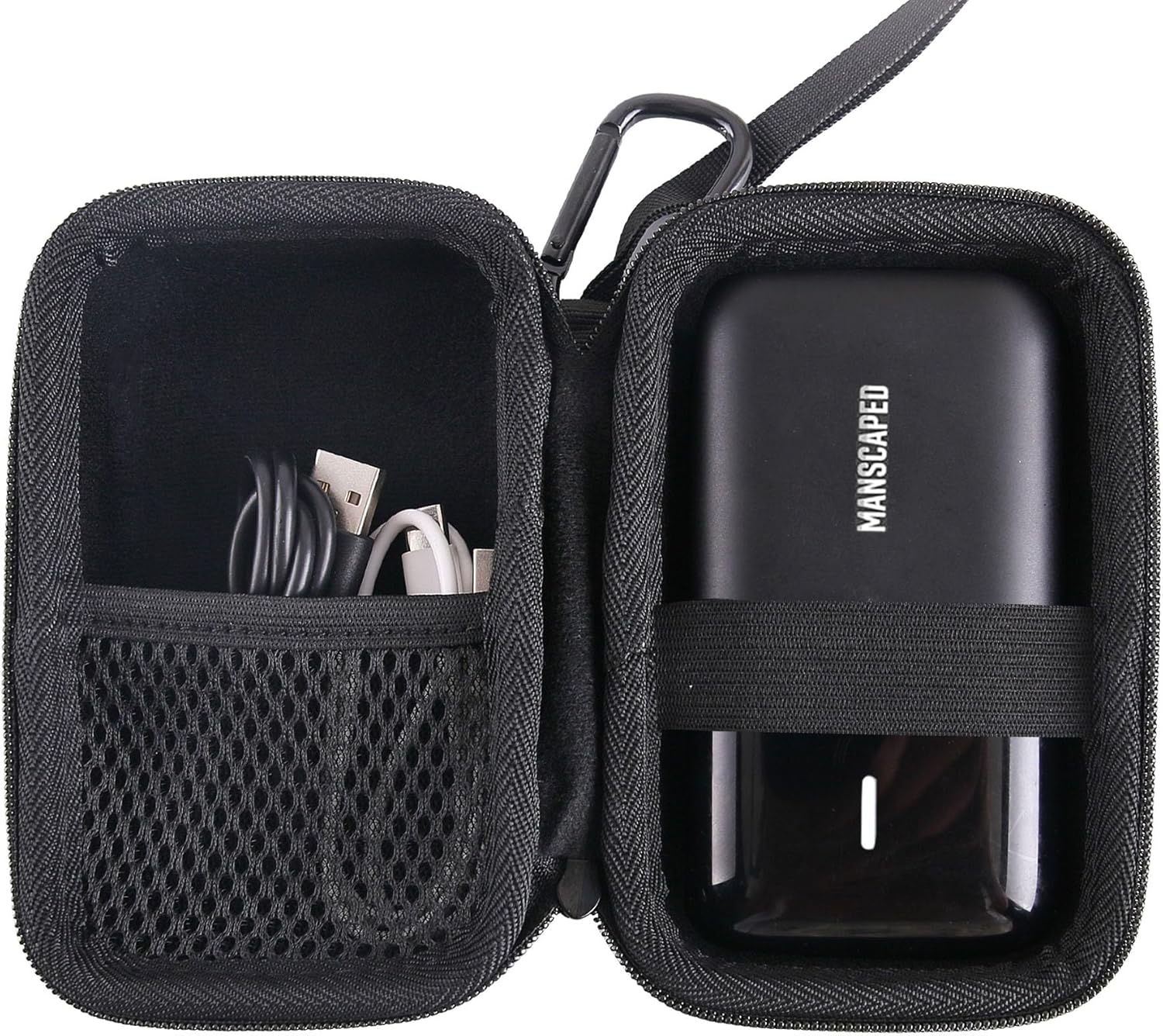 Estuche rígido de transporte compatible con MANSCAPED The Handyman Compact Face Shaver Case.