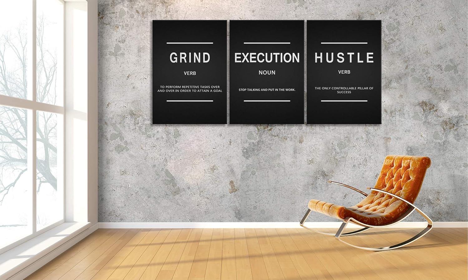 Urttiiyy – 3 pósteres de arte inspirador, impresión en lienzo con citas de motivacionales, ideales para la decoración de paredes de oficina y hogar,