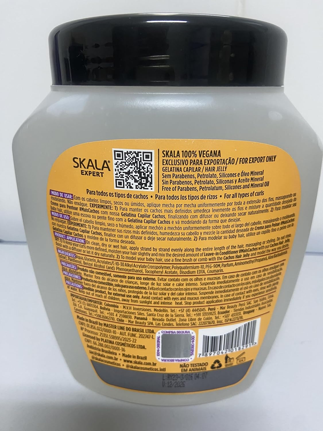 SKALA – Linha Expert – Gelatina Capilar Cachos 1000 Gr – (Colección Expert – Red de gelatina para rizos para el cabello 35.2 Oz)