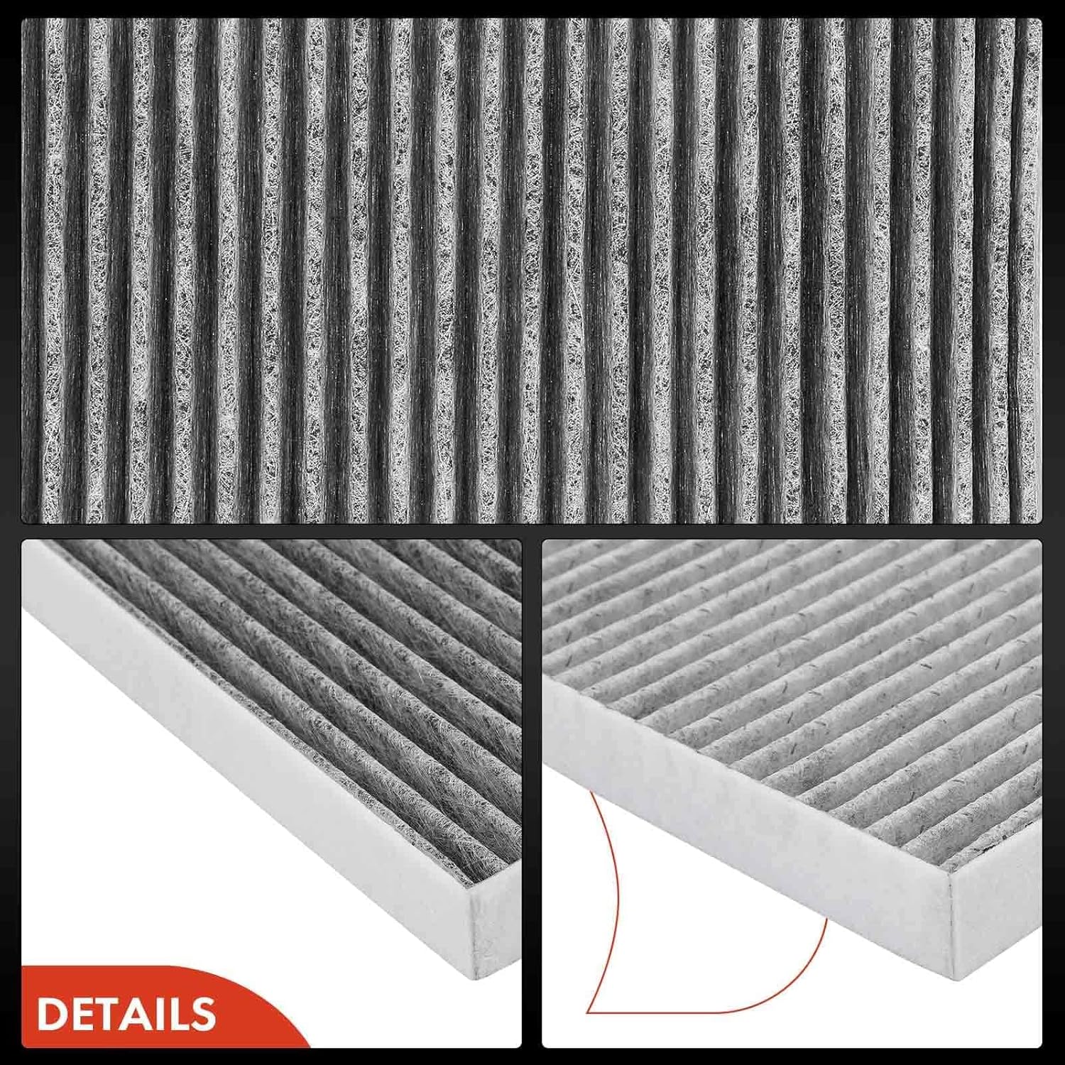 A-Premium Filtro de aire de cabina de 2 piezas con carbón activado compatible con los modelos Toyota, Dodge y Pontiac – Tacoma 2005-2023, Dart