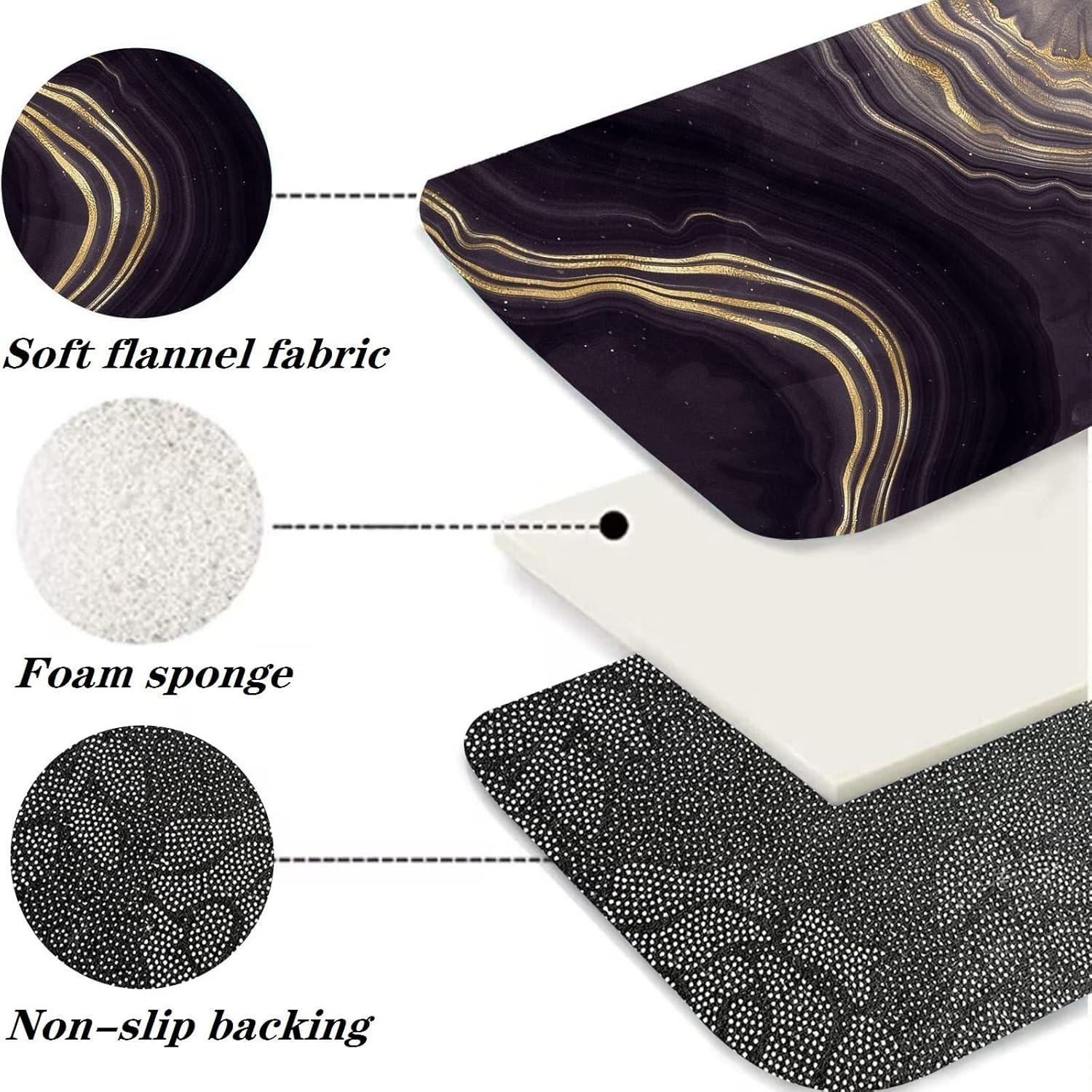 Nordic – Alfombra minimalista de mármol de oro rosa, moderna, de lujo, antideslizante, lavable a máquina, fácil cuidado, para interiores,