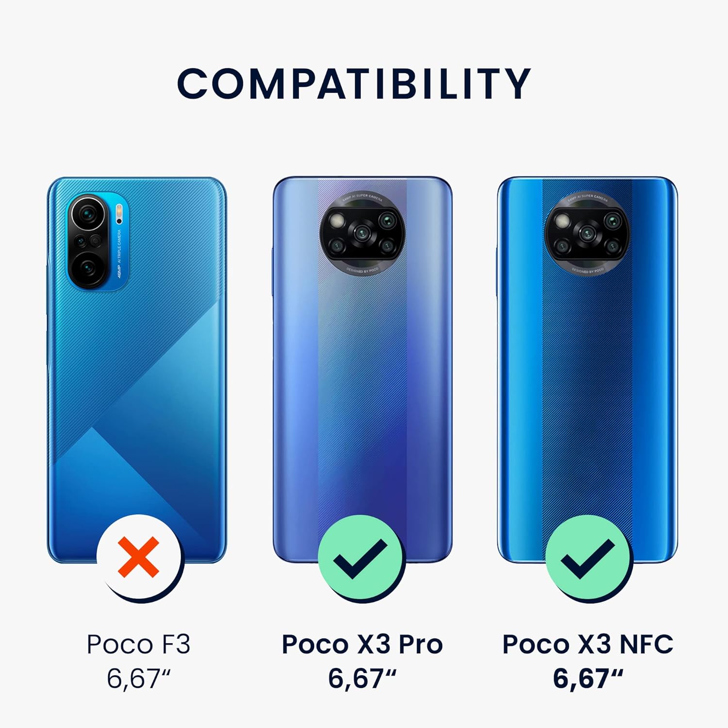 kwmobile Funda cruzada compatible con Xiaomi Poco X3 NFCPoco X3 Pro – Funda de silicona TPU con correa – Lavanda