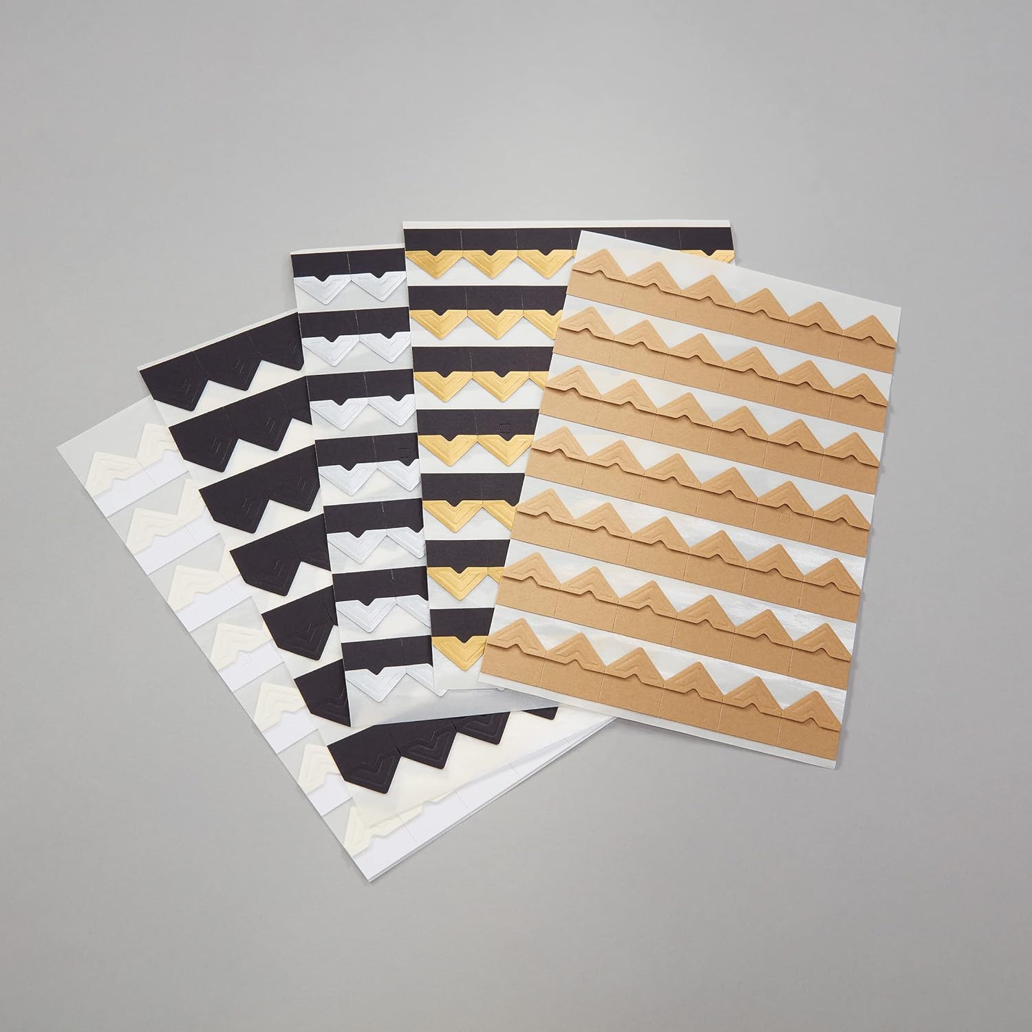 Semikolon – 252 esquinas autoadhesivas sin ácido para álbumes y álbumes de recortes, color plateado