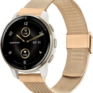 Correas de metal para Garmin Venu  Venu 2 Plus  Venu Sq Correa de reloj para mujeres y hombres, correa de repuesto de acero inoxidable de 0.787in Correas de metal para Garmin Venu  Venu 2 Plus  Venu Sq Correa de reloj para mujeres y hombres, correa de repuesto de acero inoxidable de 0.787in