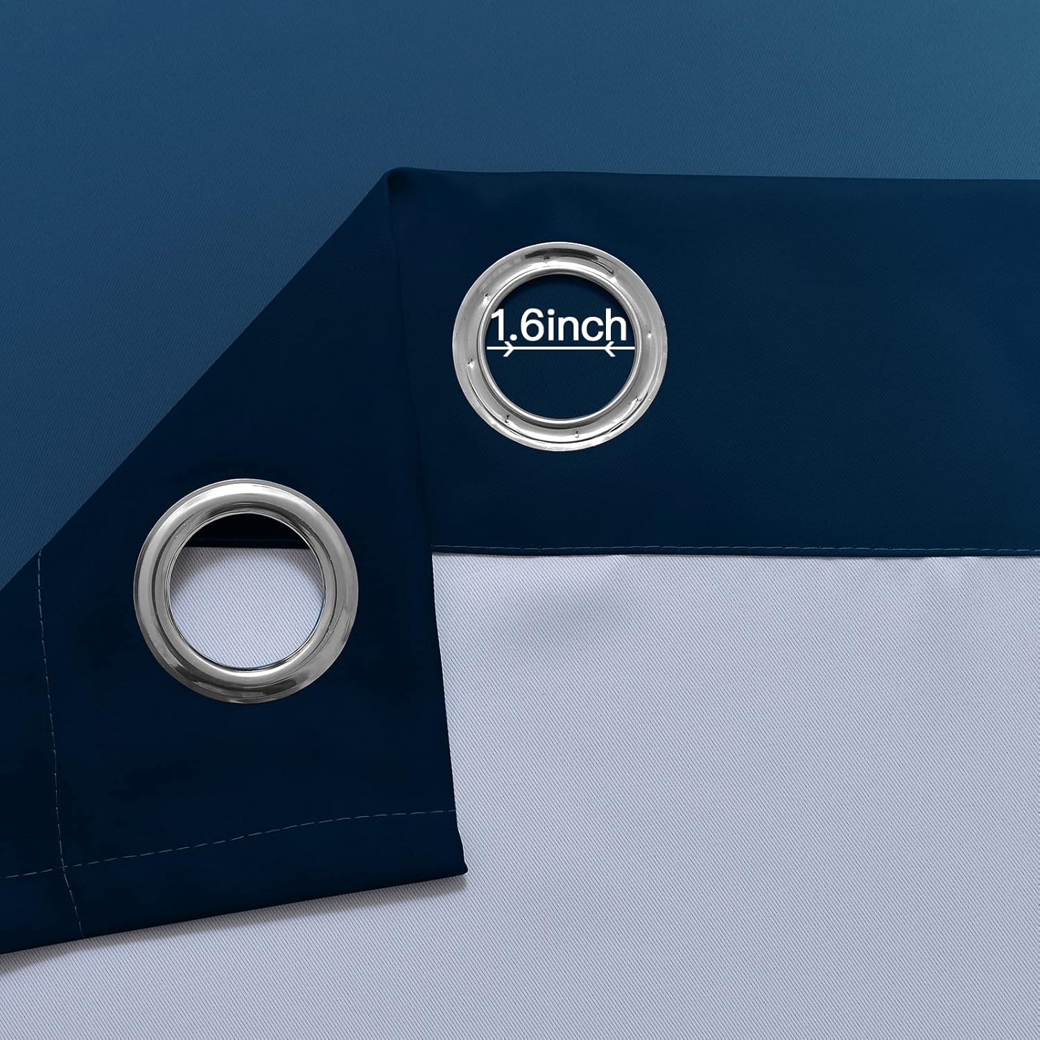 Yakamok – Cortinas blackout con color degradado, poliéster grueso, aislamiento térmico y ojales para sala y dormitorio