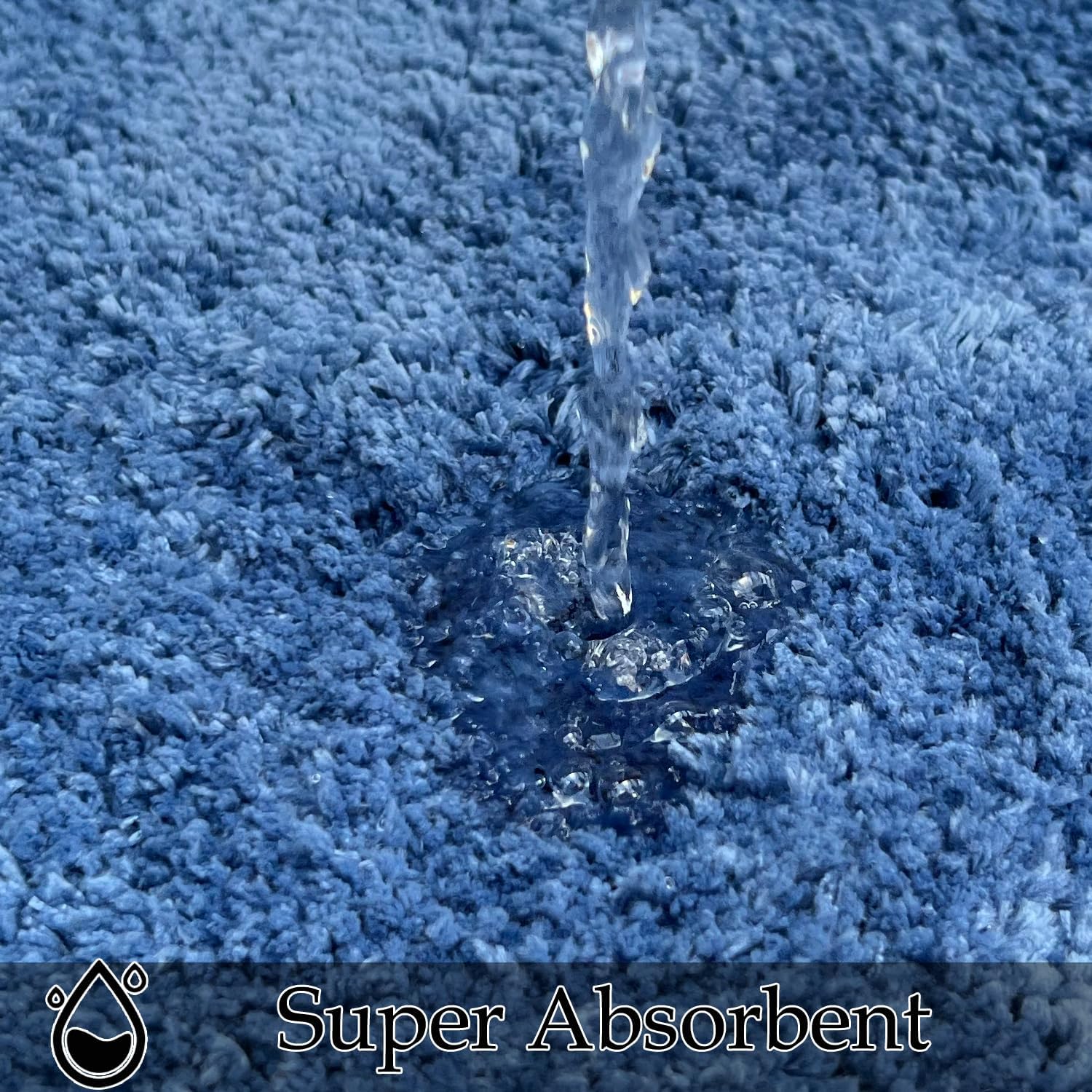 Juego de 3 tapetes de baño antideslizantes para baño, extra suaves y absorbentes, microfibra peluda absorbente de agua, lavables a máquina, tapetes
