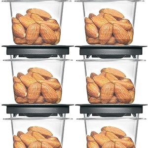 Rubbermaid Premier, Half Cup Premier Flex & Seal – Juego de almacenamiento de alimentos, 6 recipientes Tritan, 6 tapas flexibles y selladas grises, Rubbermaid Premier, Half Cup Premier Flex & Seal – Juego de almacenamiento de alimentos, 6 recipientes Tritan, 6 tapas flexibles y selladas grises,