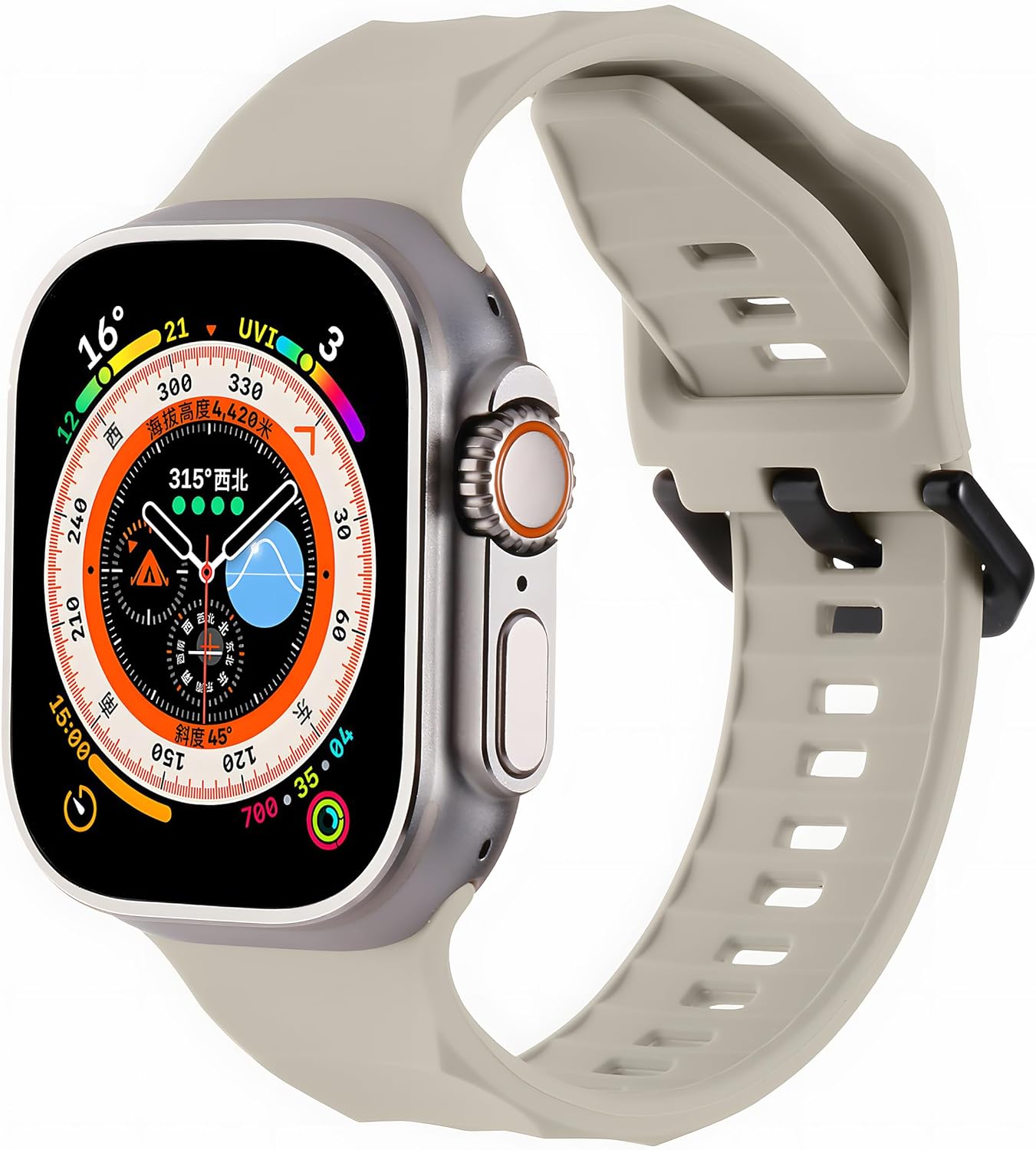 Correas compatibles con Apple Watch Band de 1.929 in, 1.772 in, 1.732 in, 1.654 in, para mujeres y hombres, correa deportiva impermeable para iWatch