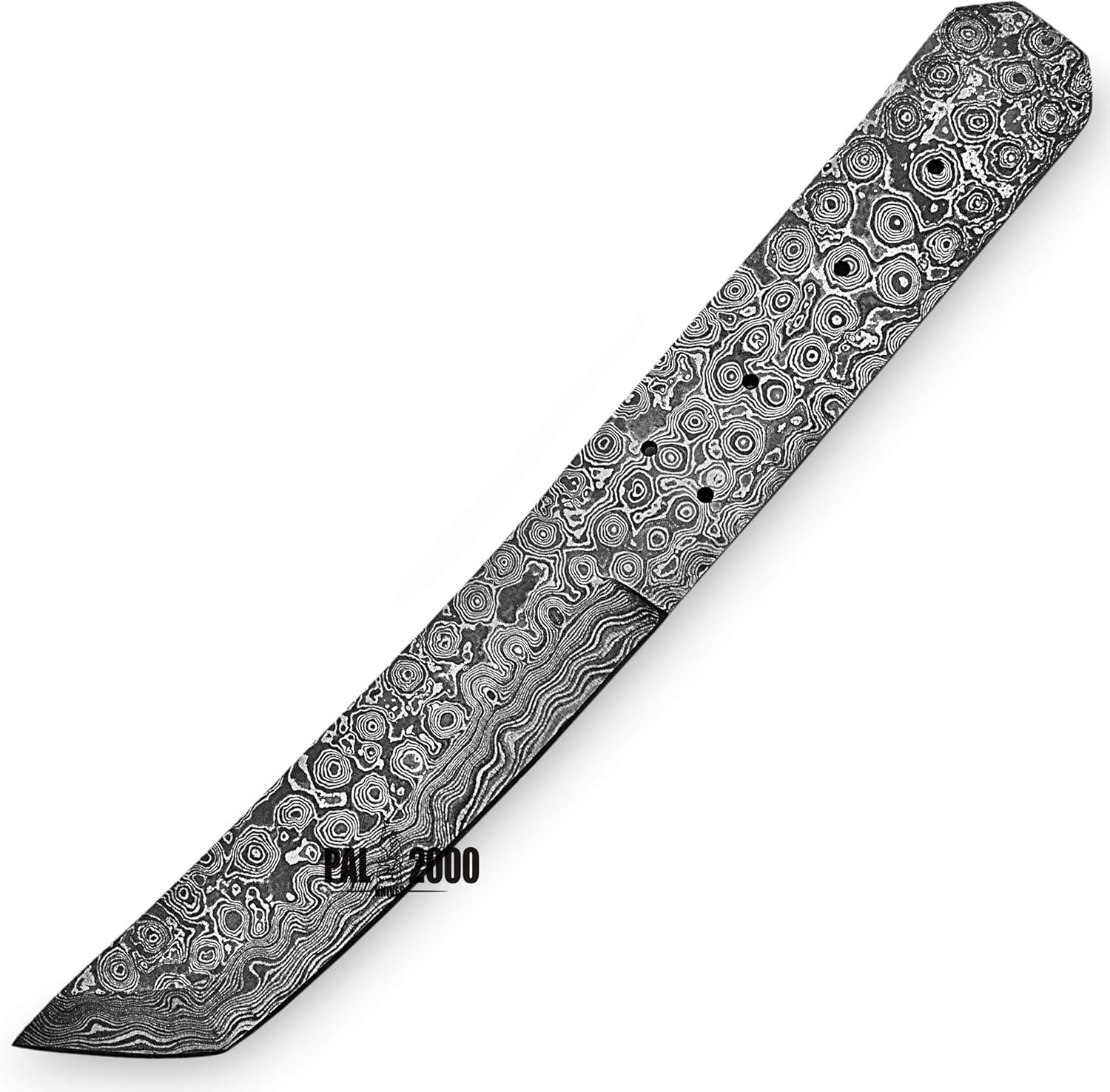 PAL 2000 HUNTING KNIVES Smmp 9886 Cuchillo de hoja en blanco de acero de Damasco Hoja en blanco para la fabricación de cuchillos
