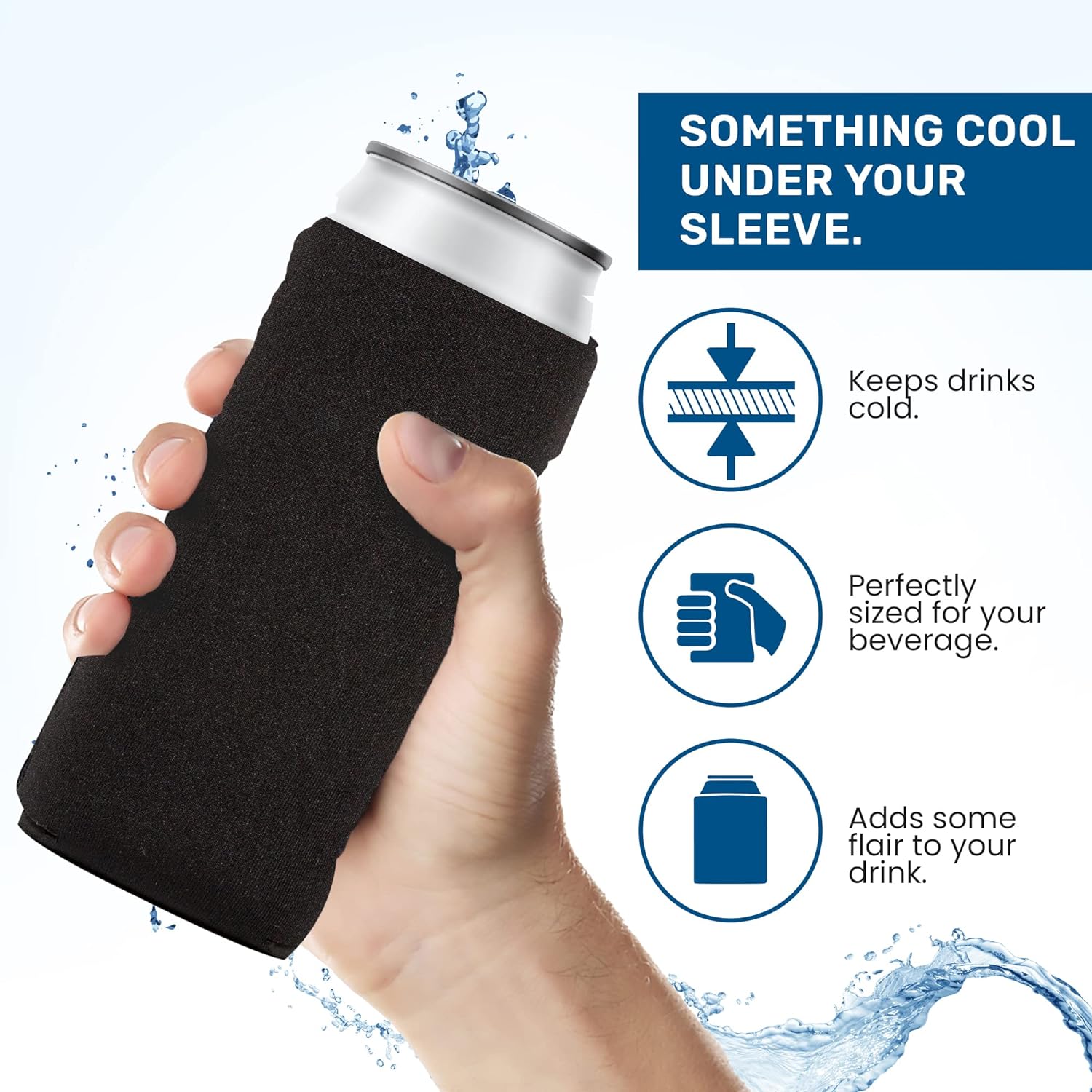 QualityPerfection – Fundas delgadas para enfriar latas, bebidas energizantes, cervezas. de 12 onzas, de neopreno, para latas de RedBull, Spiked