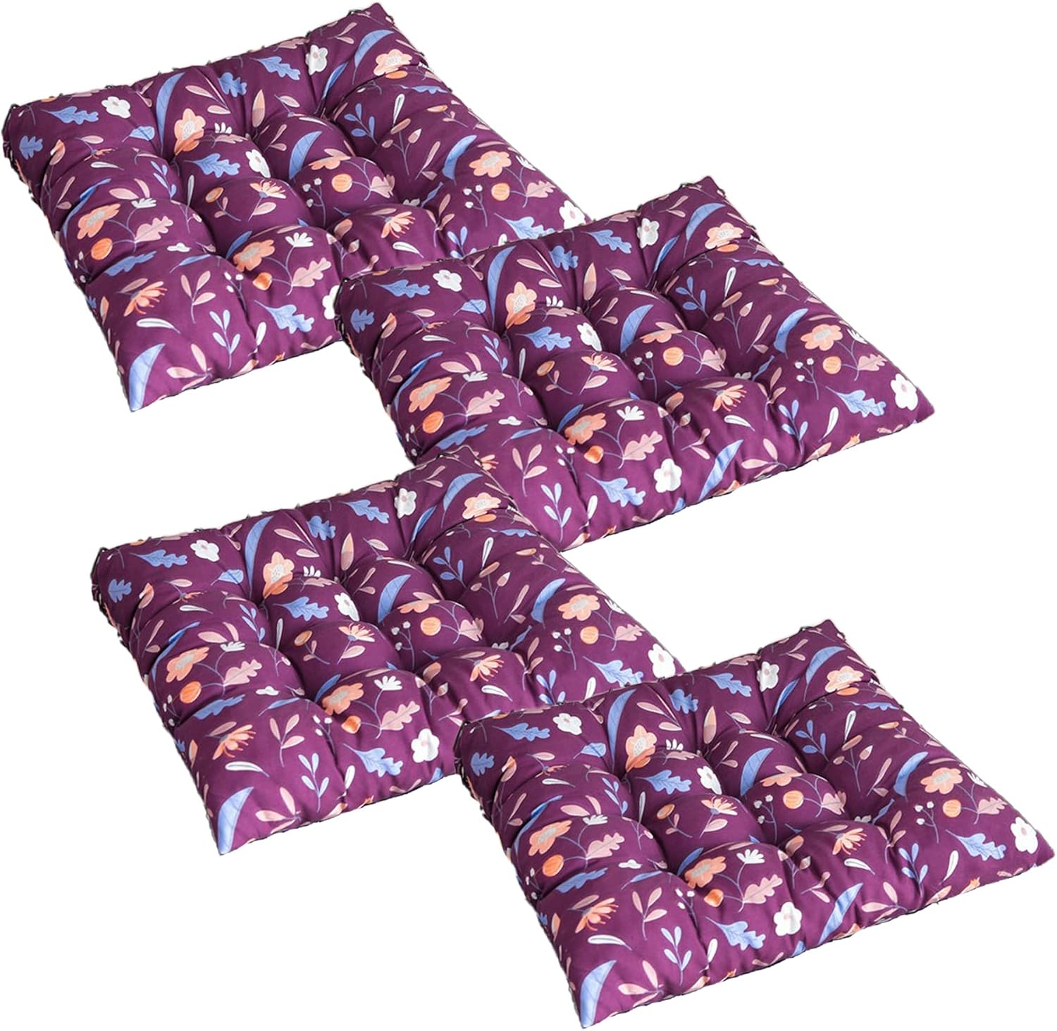 JREDDI Chair Cushions for Dining Chairs Set of 4 Flower – Kitchen Chair Cushions Set of 4, Cojines para Sillas De Comedor, Dining Room Chair