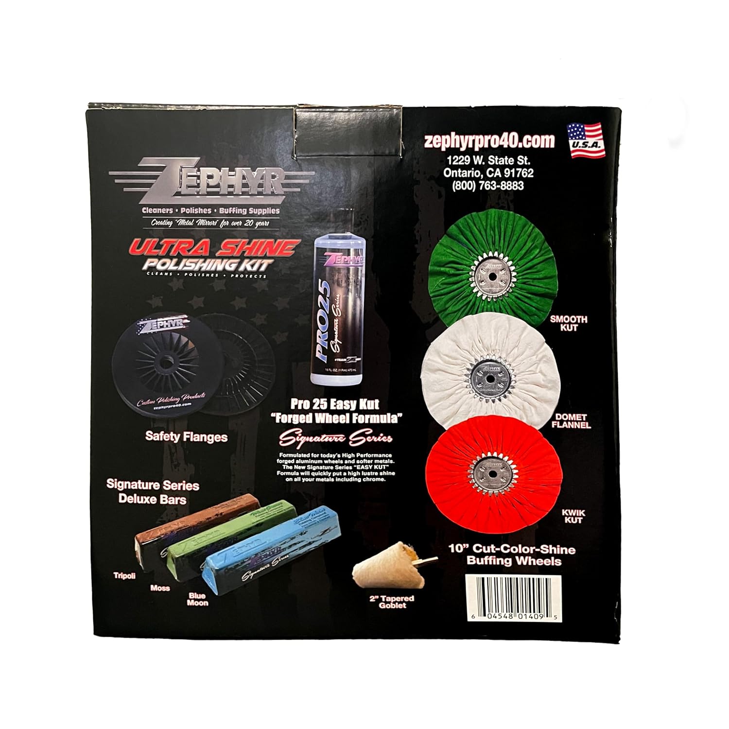 Zephyr Kit de pulido, incluye compuestos de abrillantado, pulido y rueda de pulido para las vías aéreas, pulido como un profesional, pulido de metal