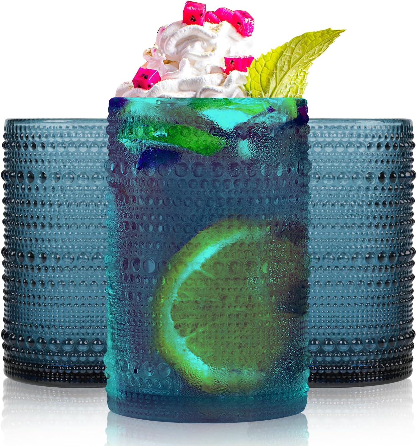 AWWAOOAWW Highball – Juego de vasos de 12 vasos de 14 onzas, juego de cristalería para cerveza, whisky, jugo, cóctel, leche, apto para lavavajillas,