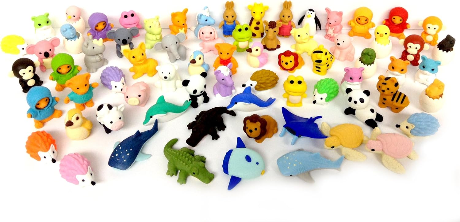 Iwako 30 borradores surtidos, colección de animales (30 artículos serán seleccionados al azar de la imagen mostrada)