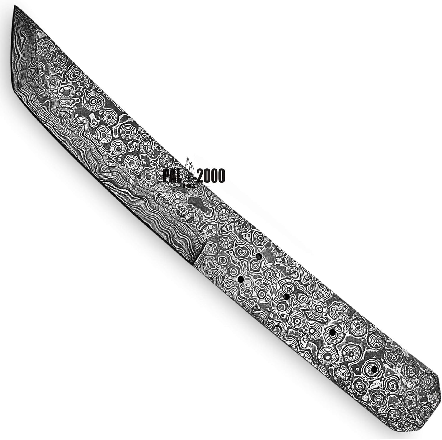 PAL 2000 HUNTING KNIVES Smmp 9886 Cuchillo de hoja en blanco de acero de Damasco Hoja en blanco para la fabricación de cuchillos