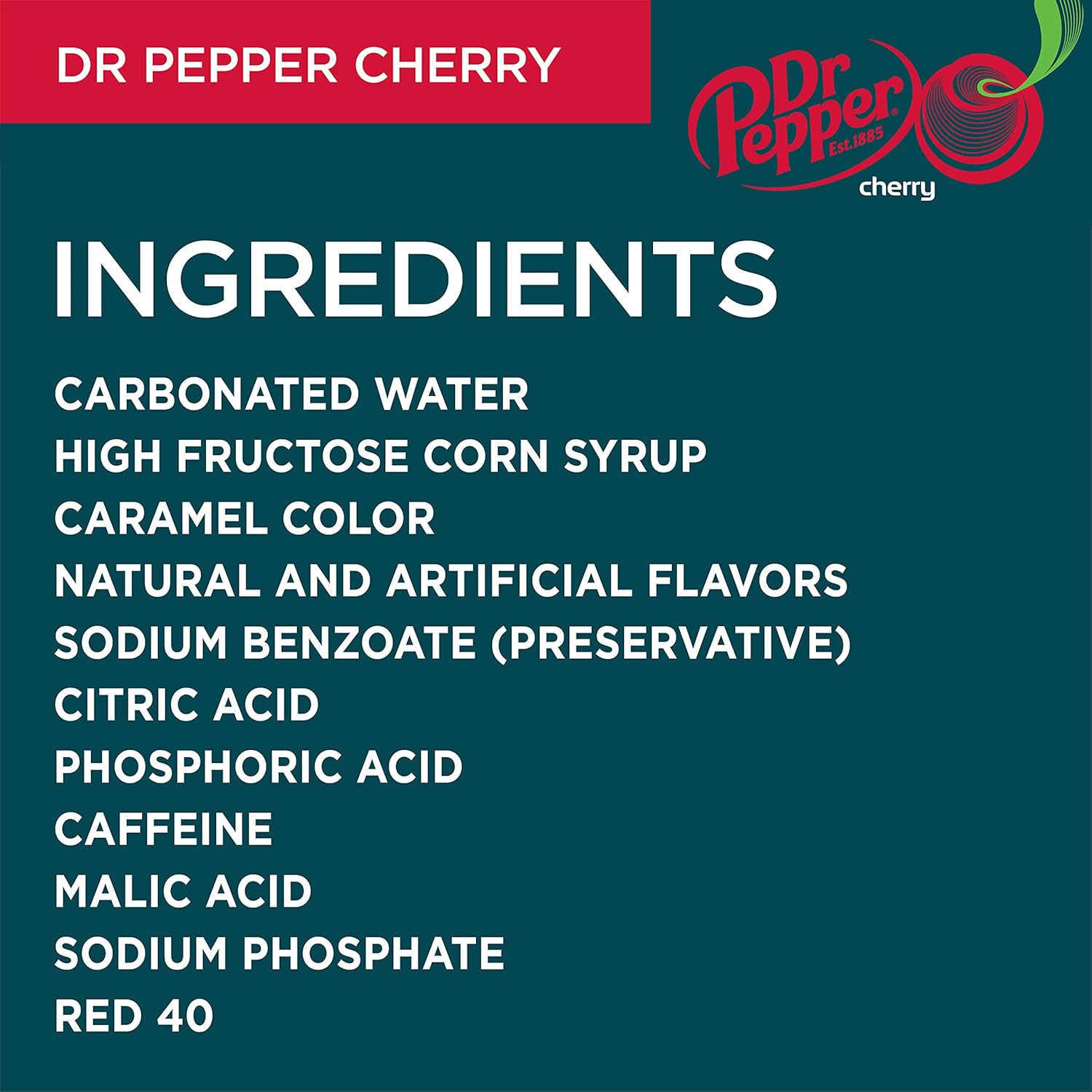 DR PEPPER – CEREZA, 12 onzas, paquete de 12