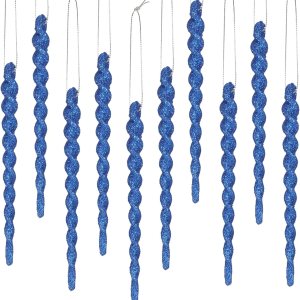 50 carámbanos de árbol para Navidad, adornos de carámbanos de plástico, carámbanos de Navidad, torcidos, decoración colgante para invierno, 50 carámbanos de árbol para Navidad, adornos de carámbanos de plástico, carámbanos de Navidad, torcidos, decoración colgante para invierno,