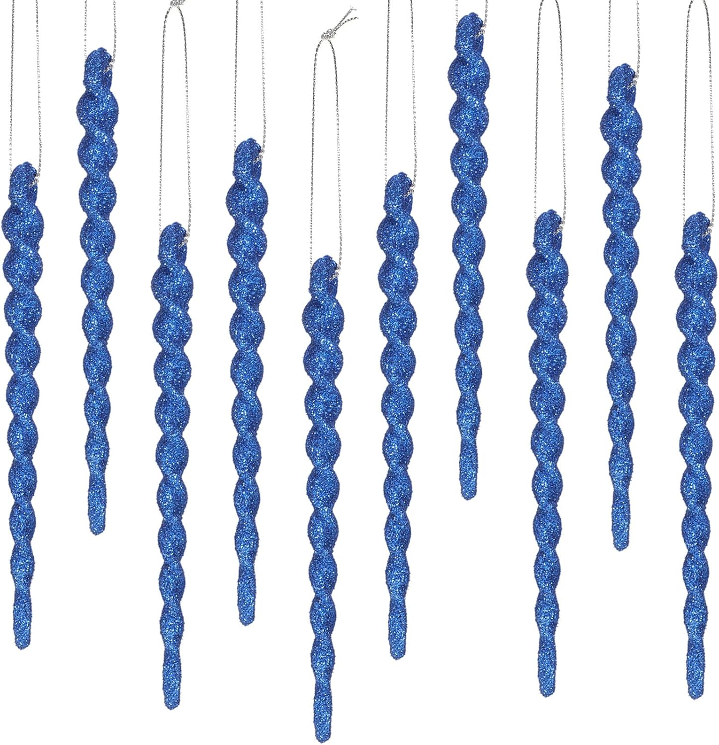 50 carámbanos de árbol para Navidad, adornos de carámbanos de plástico, carámbanos de Navidad, torcidos, decoración colgante para invierno,