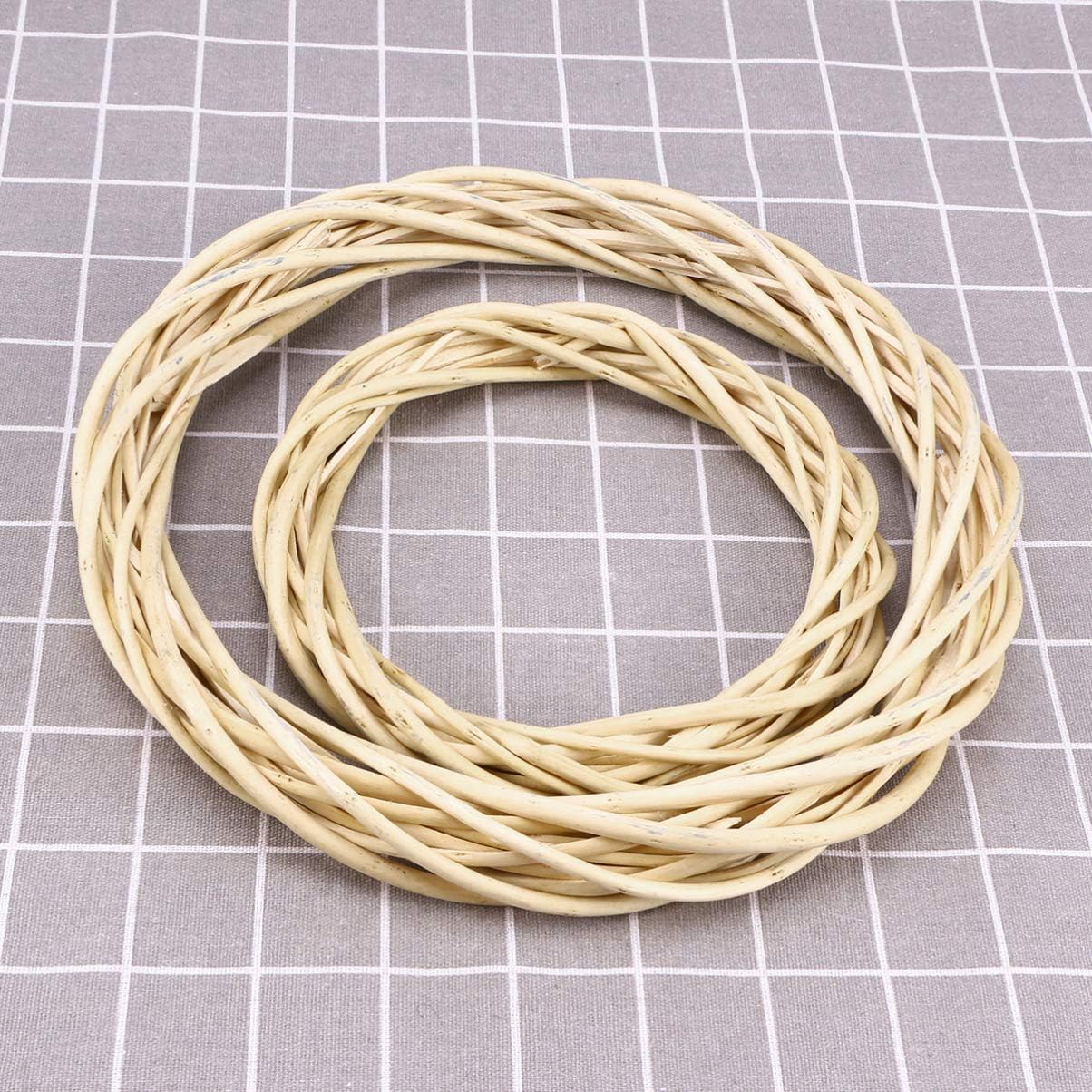 ULTNICE Coronas de vid, ramas de vid, corona de ratán de Navidad, ramita decorativa de madera para decoración de manualidades, decoración de puerta,